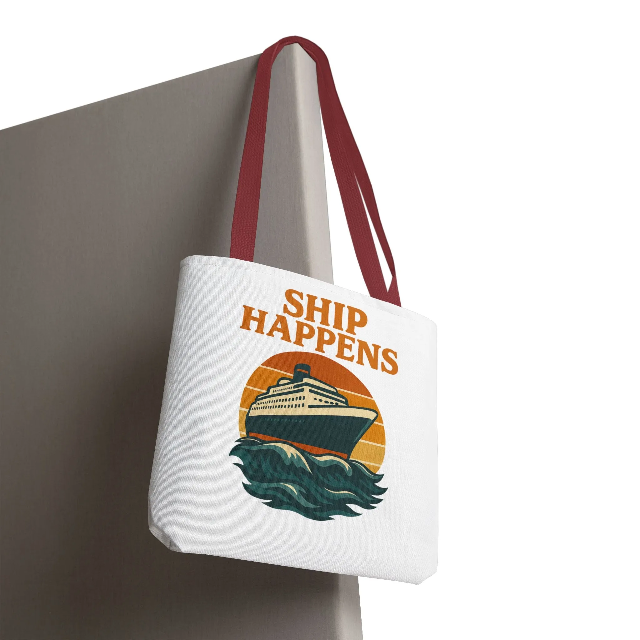 Ship Happens Tote Bag - Fun Nautical Design for Beach Lovers Cruise Bag Unique Gift for Travelers