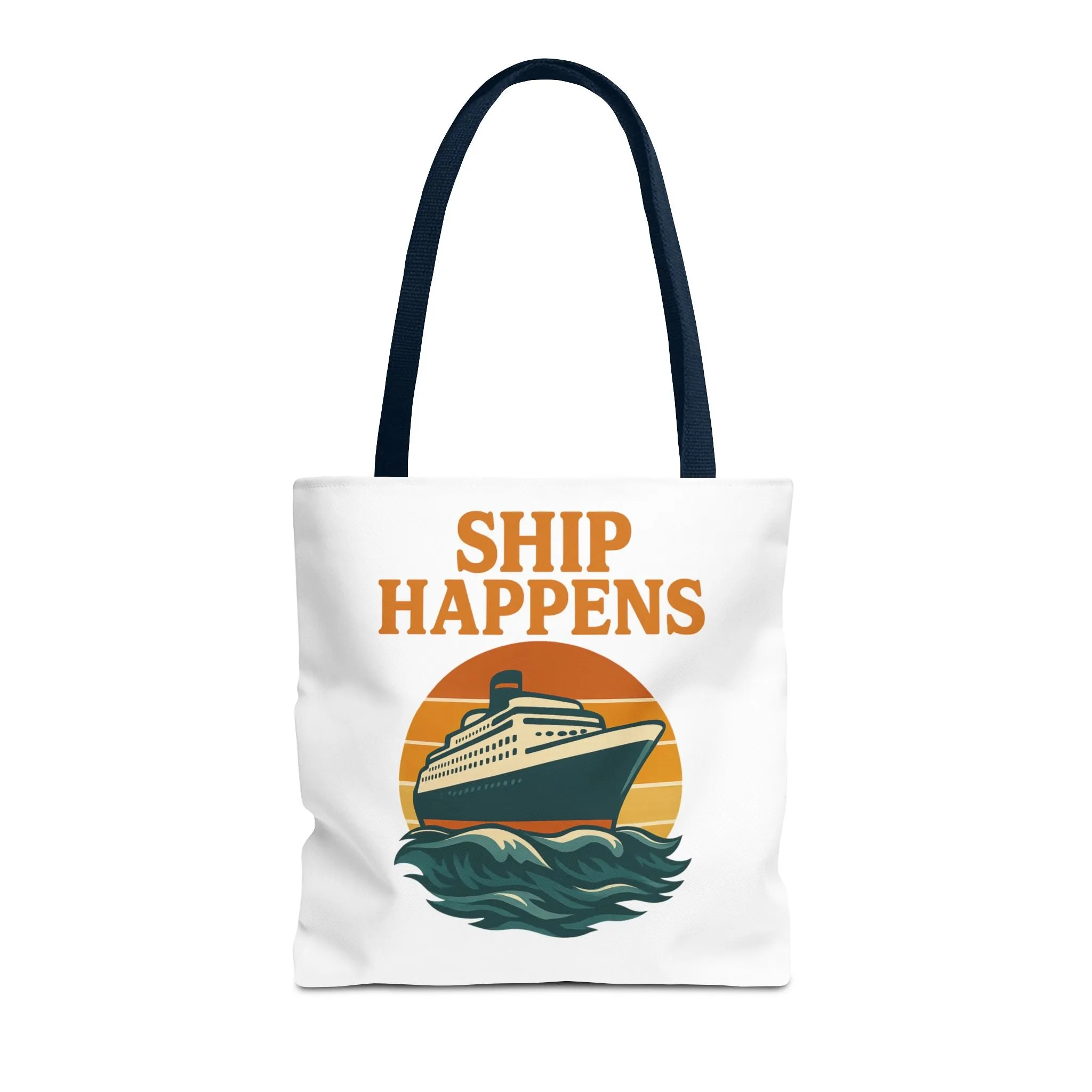 Ship Happens Tote Bag - Fun Nautical Design for Beach Lovers Cruise Bag Unique Gift for Travelers