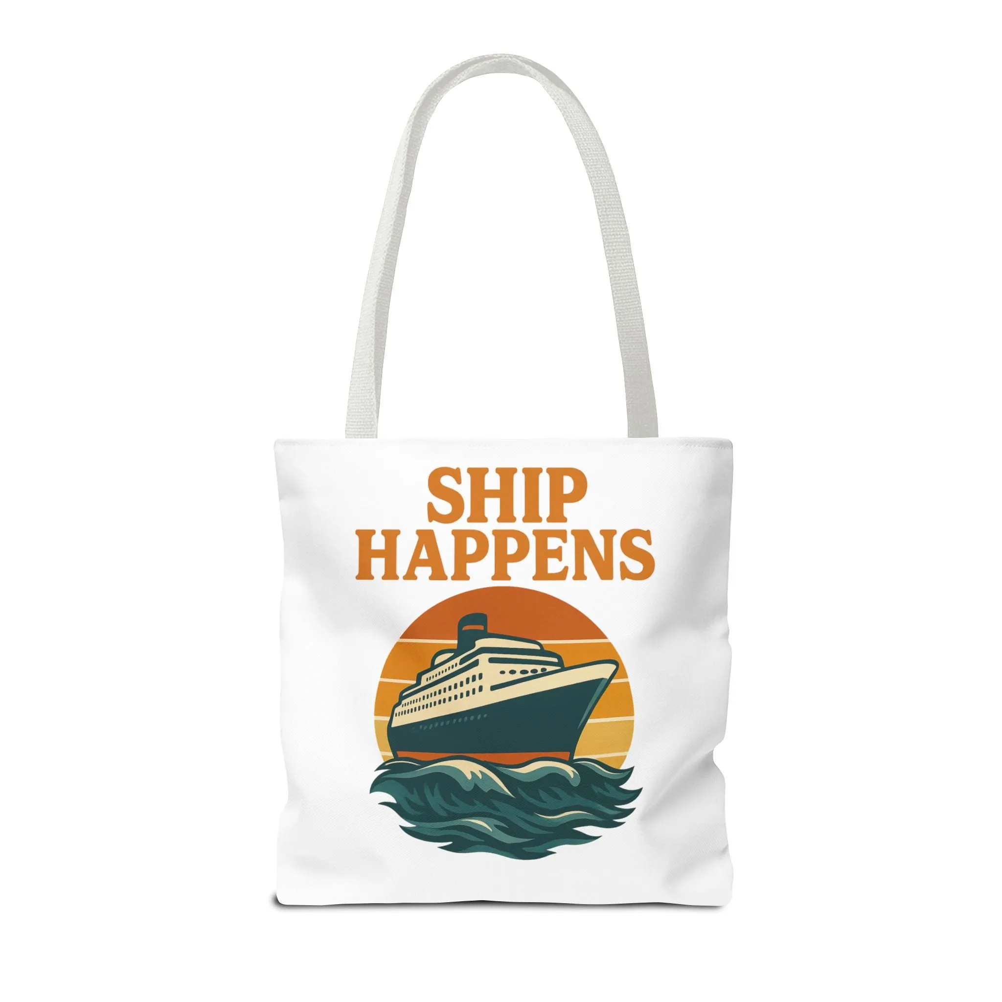 Ship Happens Tote Bag - Fun Nautical Design for Beach Lovers Cruise Bag Unique Gift for Travelers