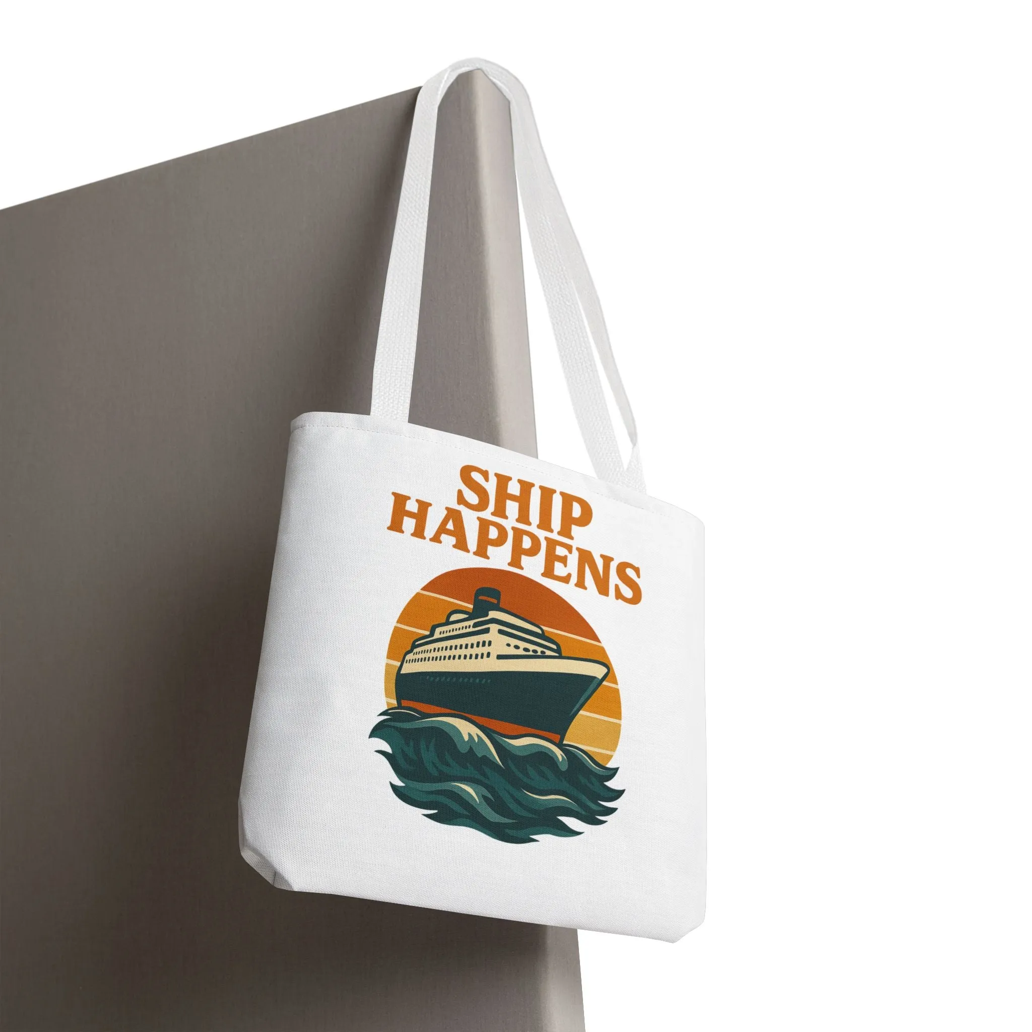 Ship Happens Tote Bag - Fun Nautical Design for Beach Lovers Cruise Bag Unique Gift for Travelers