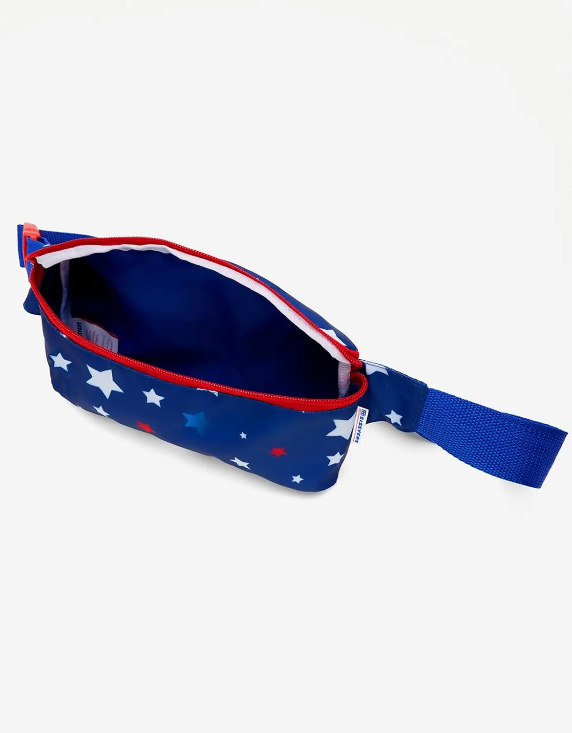 sissycos 4th of July 80s Retro Neon Fanny Pack, 90s Accessories for Women Men Waist Packs, 2 Pockets Belt Waist Crossbody Bag, American Flag Print (Patriotic Starfield)