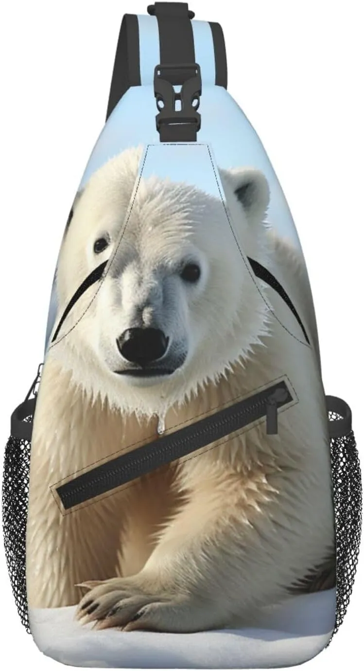 Sling Bag for Men Women Crossbody Backpack Cubs polar bear Crossbody Bag Chest Bag for Travel Sport
