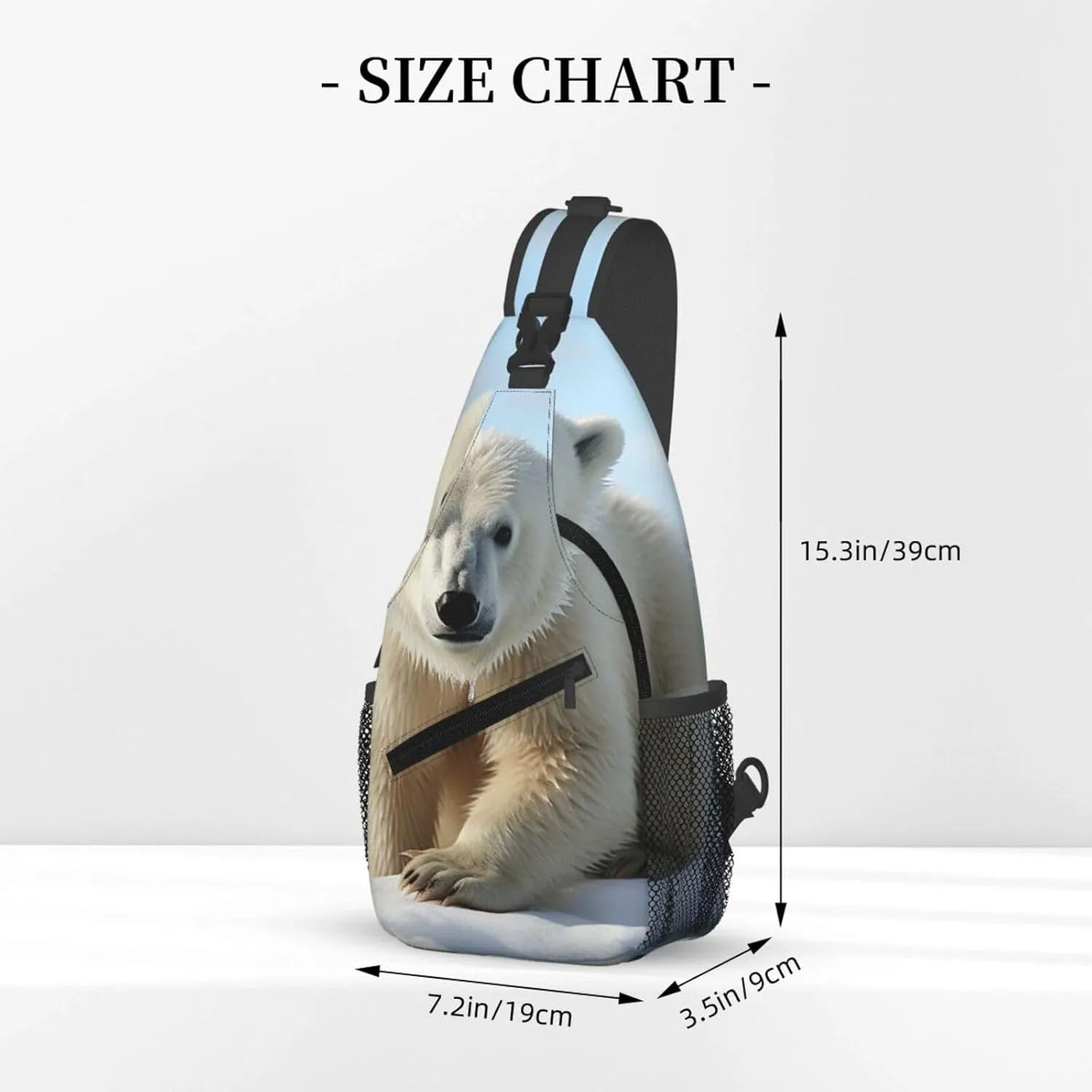 Sling Bag for Men Women Crossbody Backpack Cubs polar bear Crossbody Bag Chest Bag for Travel Sport