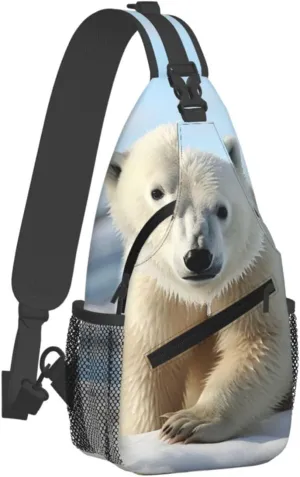 Sling Bag for Men Women Crossbody Backpack Cubs polar bear Crossbody Bag Chest Bag for Travel Sport