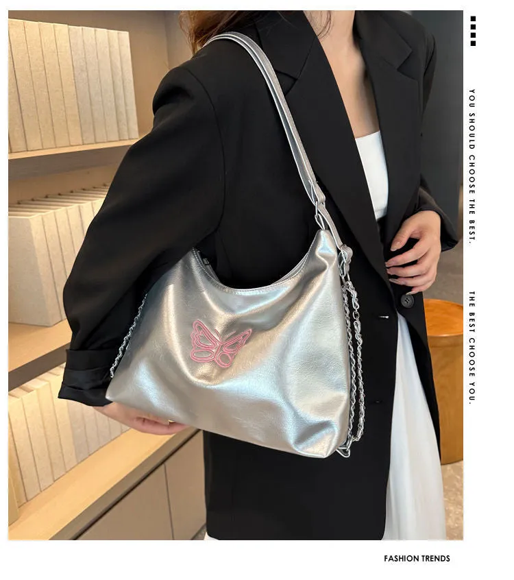 Slouchy Fashion Chain Class Large Capacity Backpacks