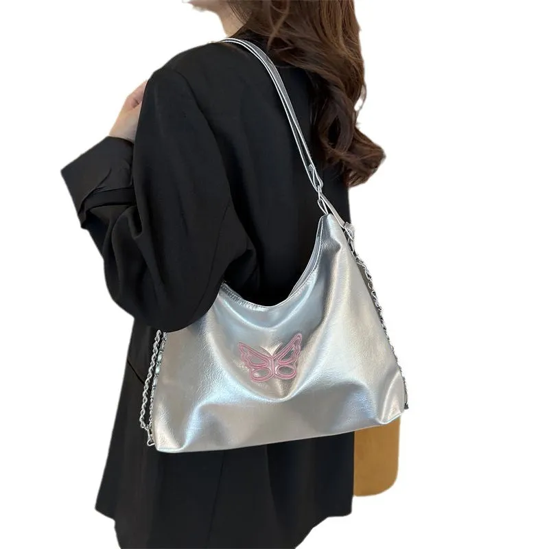 Slouchy Fashion Chain Class Large Capacity Backpacks