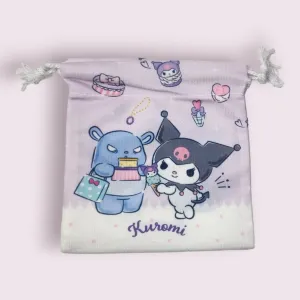 Small Kuromi & Baku Soft Drawstring Bag