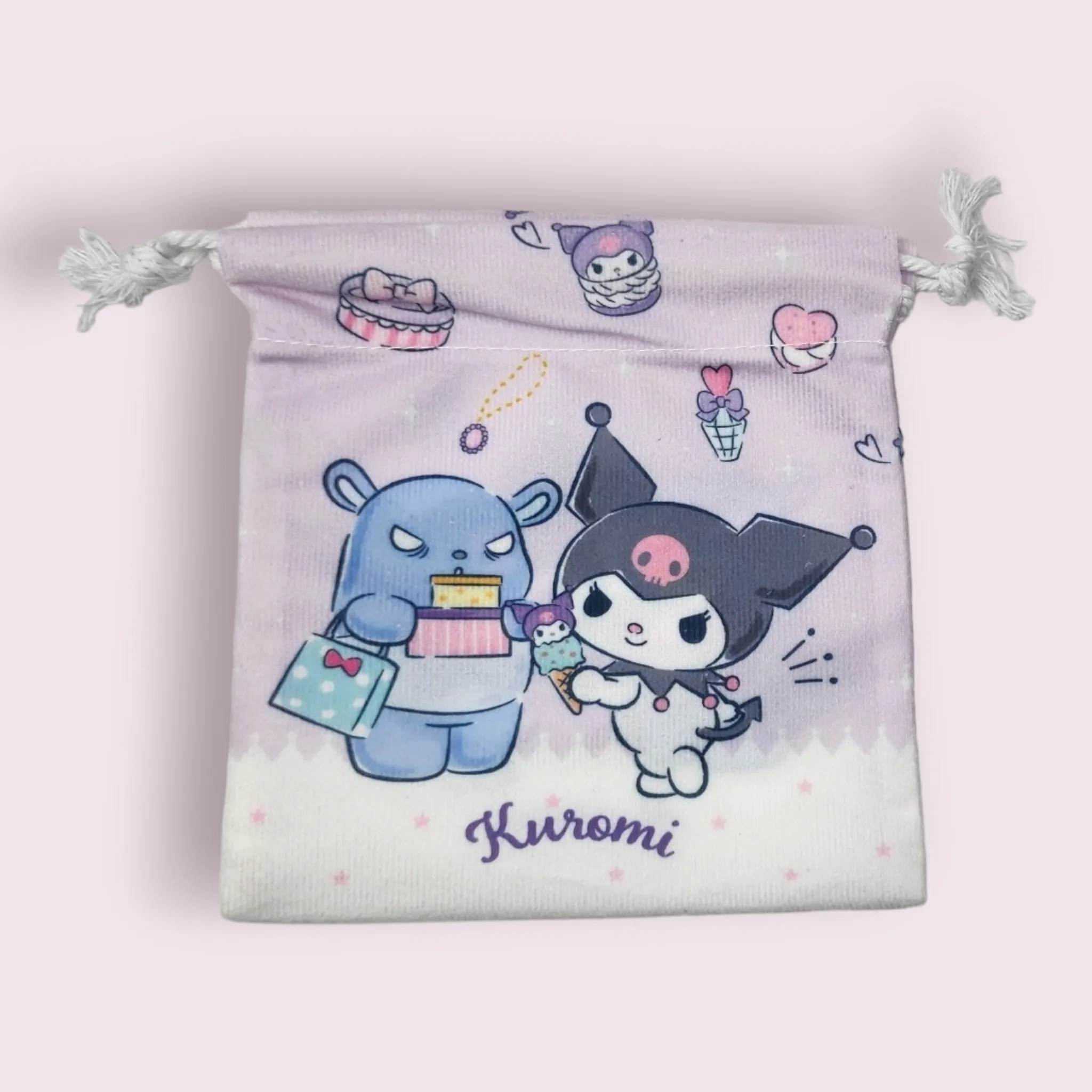 Small Kuromi & Baku Soft Drawstring Bag
