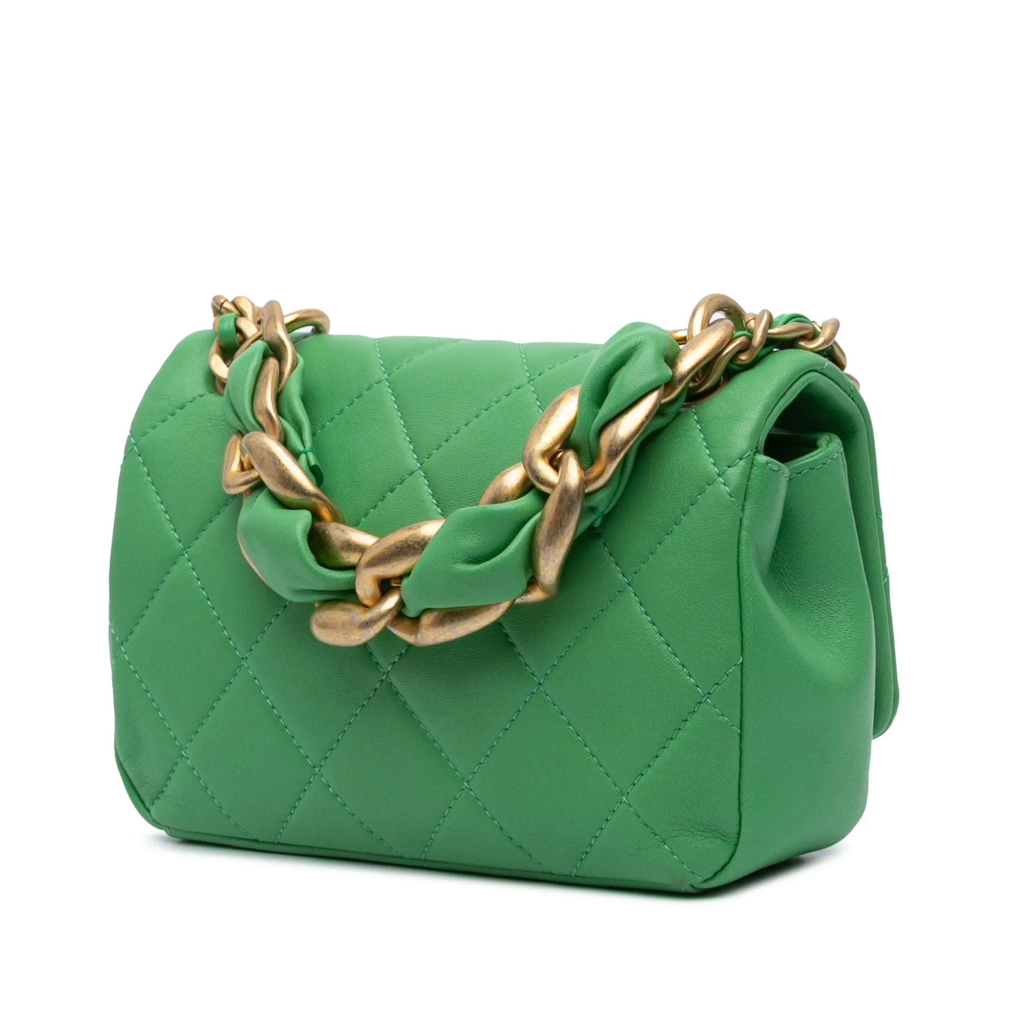 Small Quilted Lambskin Chain Is More Flap