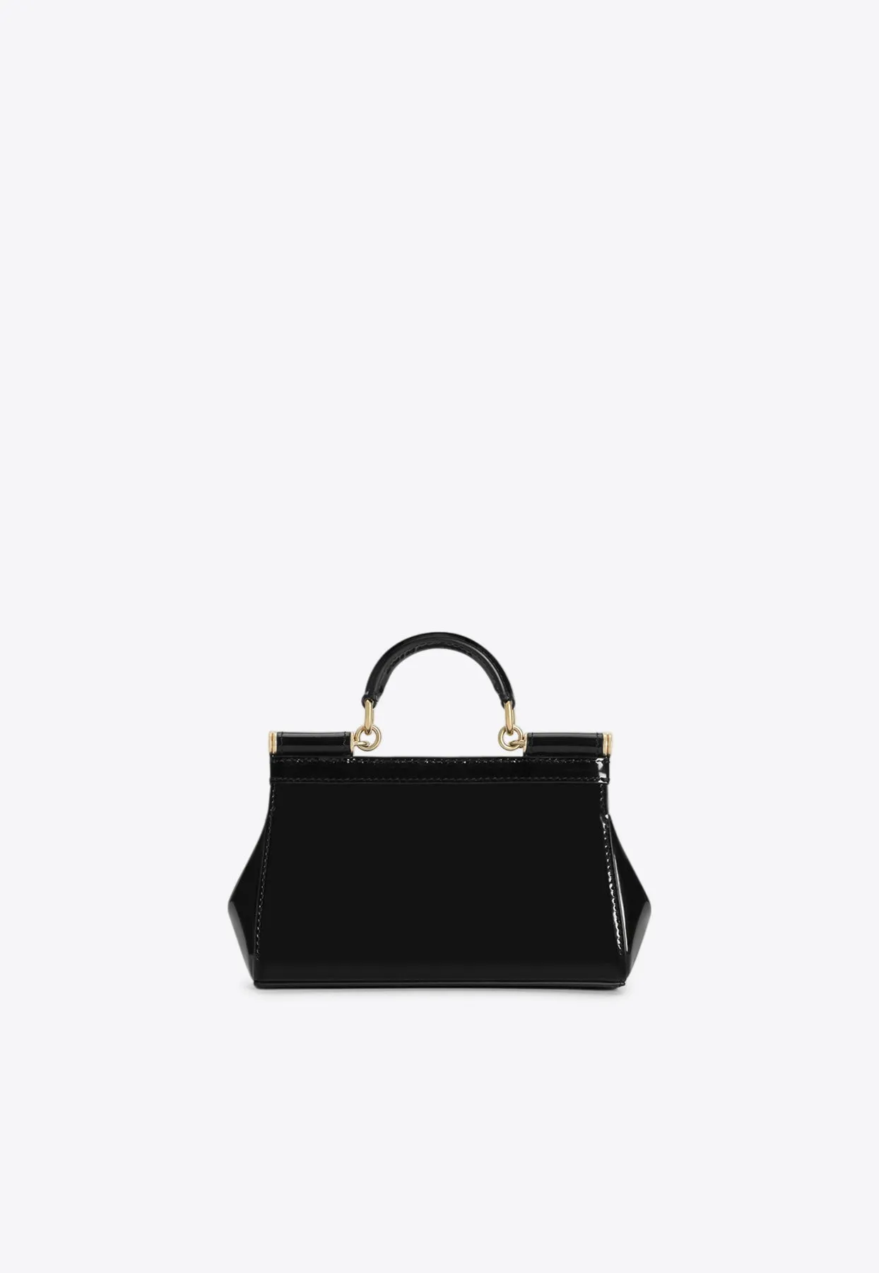 Small Sicily Patent Leather Top Handle Bag