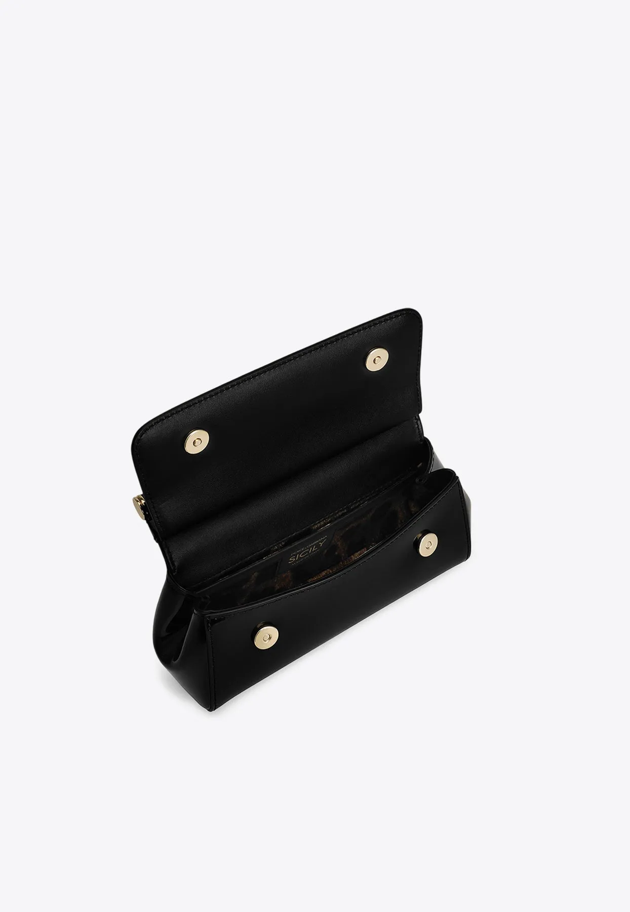 Small Sicily Patent Leather Top Handle Bag