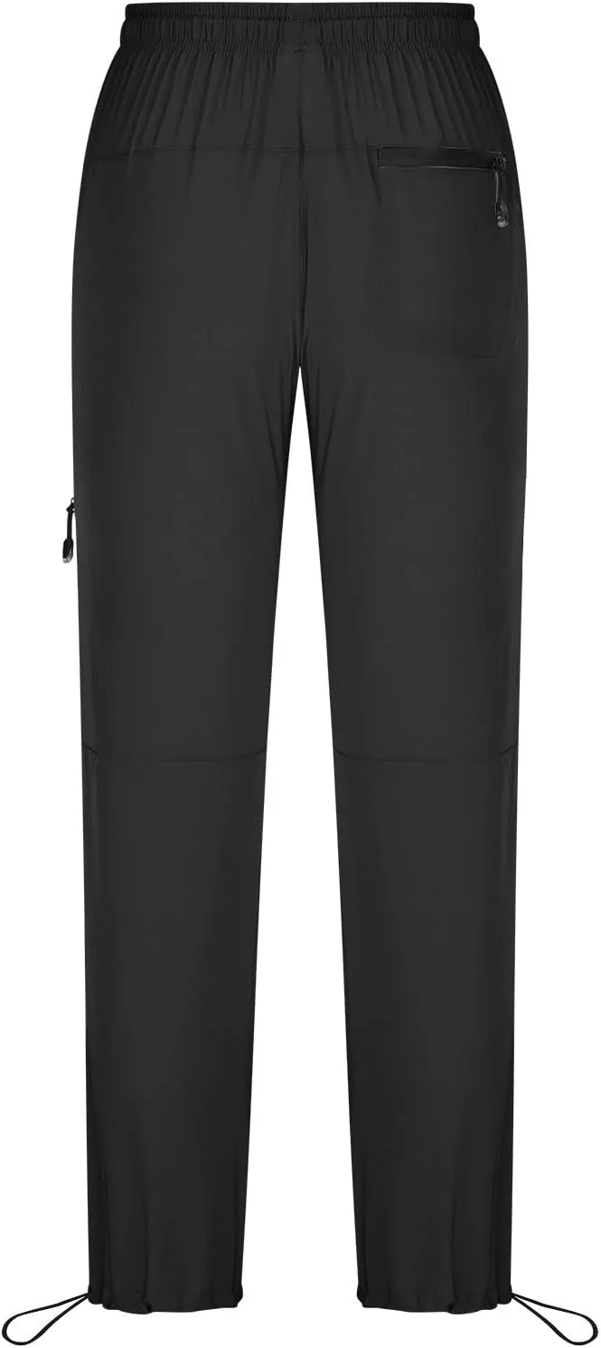 SMIDOW Womens Hiking Cargo Pants Lightweight Quick Dry High Waist Drawstring Jogger Pants Casual Workout Running Sweatpants