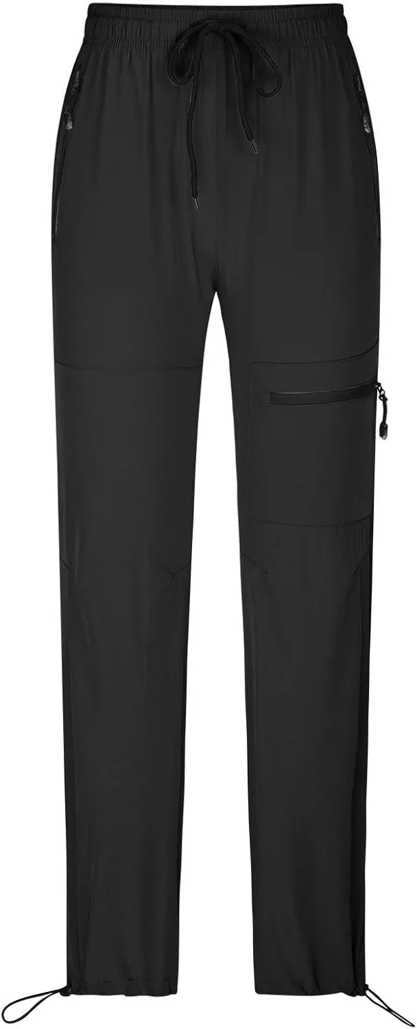 SMIDOW Womens Hiking Cargo Pants Lightweight Quick Dry High Waist Drawstring Jogger Pants Casual Workout Running Sweatpants