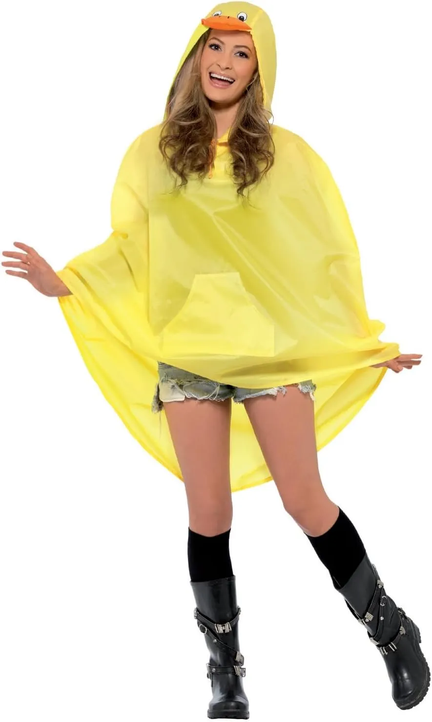 Smiffys Unisex Party Poncho with Drawstring Bag
