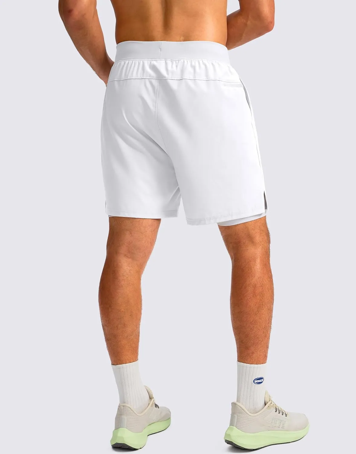 Soothfeel Men's 2 in 1 Running Shorts with 4 Pockets 5 Inch Quick Dry Gym Active Workout Athletic Shorts for Men with Liner