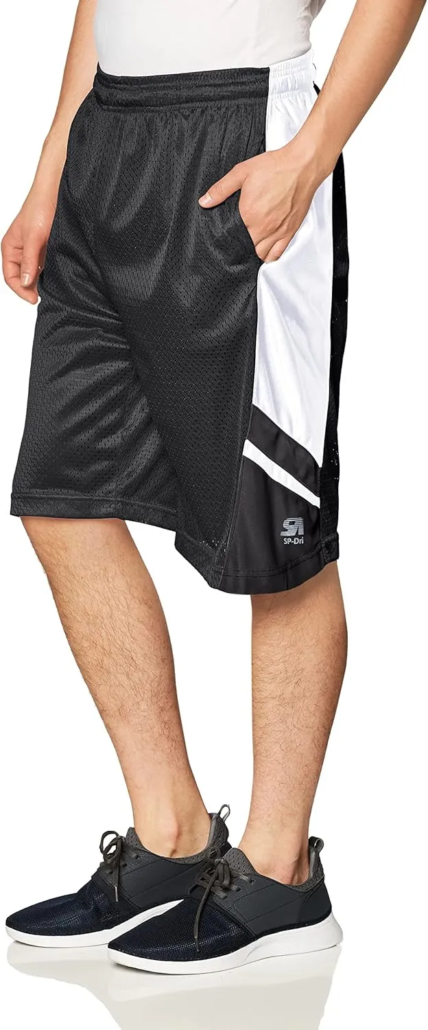 Southpole Men's Athletic Gym Mesh Shorts with Pockets, Lightweight, Quick Dry, Breathable
