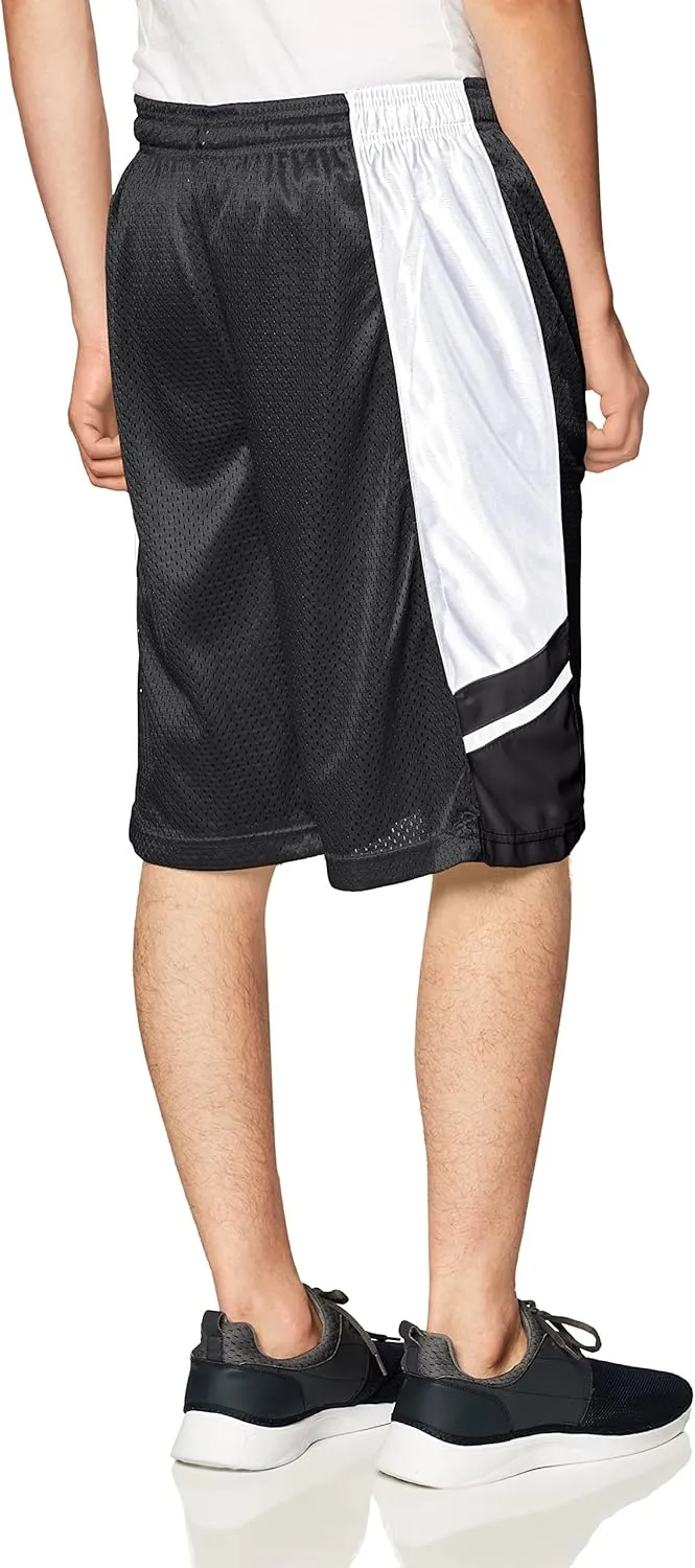 Southpole Men's Athletic Gym Mesh Shorts with Pockets, Lightweight, Quick Dry, Breathable