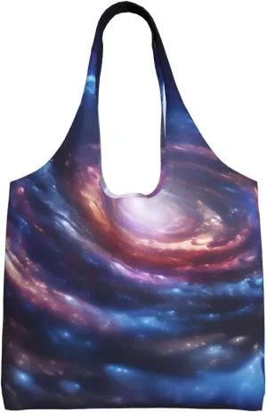 (Space Spiral Cosmic Energy) Large Tote Shoulder Bag Fashion Canvas Handbag Reusable Shopping Bag Travel Bag For Women
