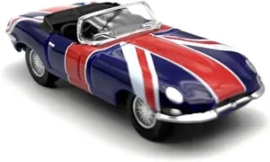 Sports car Metal Model 1:76 Scale for Jaguar E-Type Convertible Sports Car Model Alloy Simulation Collectible Ornament Toy ﻿ for Home Décor