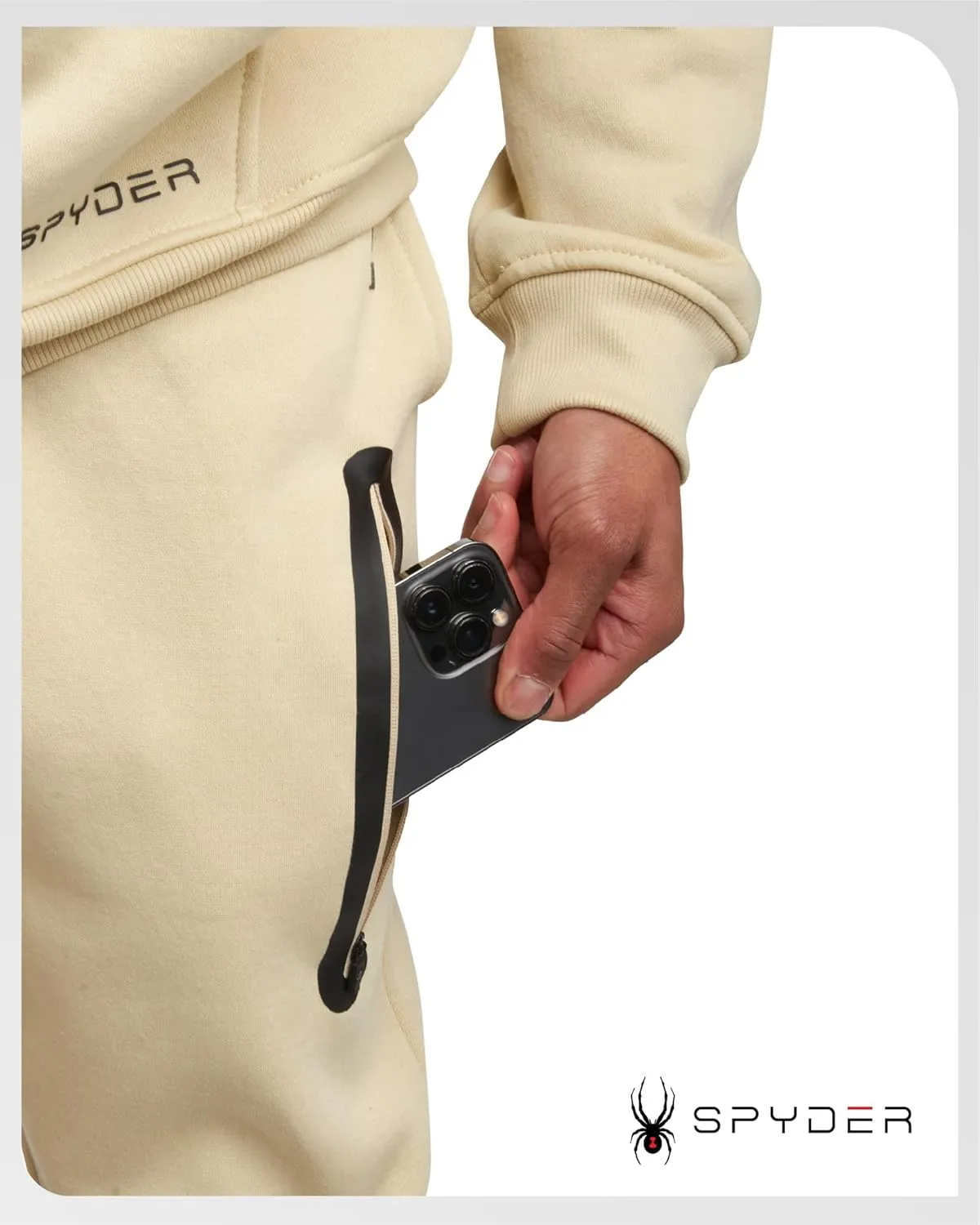 Spyder Mens Tracksuit - 2 Piece Sweatsuit for Men with Zip Up Hoodie & Jogger Sweatpants, Track Suit for Jogging or Warm Up