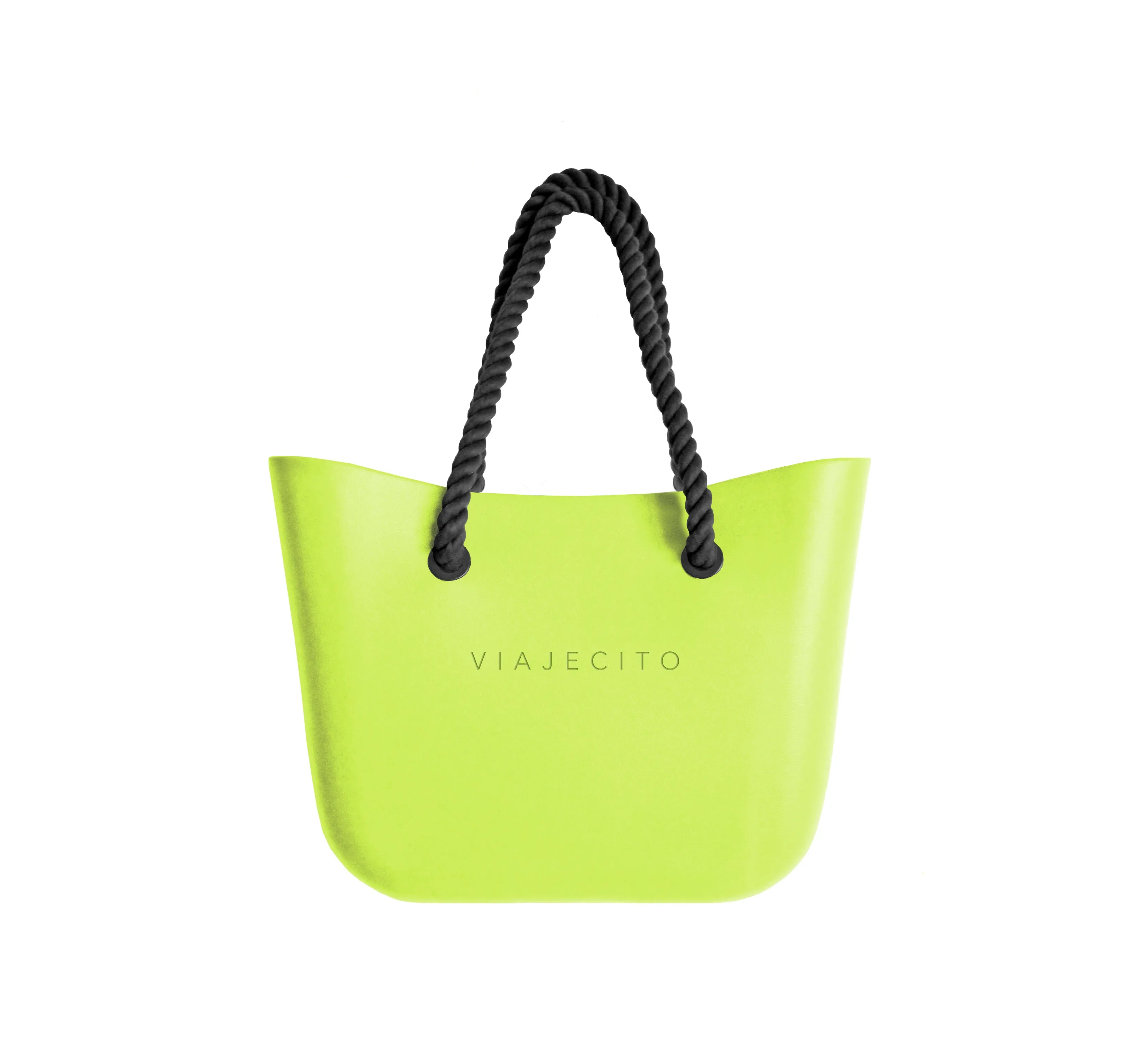 Standard Beach Tote Set - Apple Green with Natural Lining