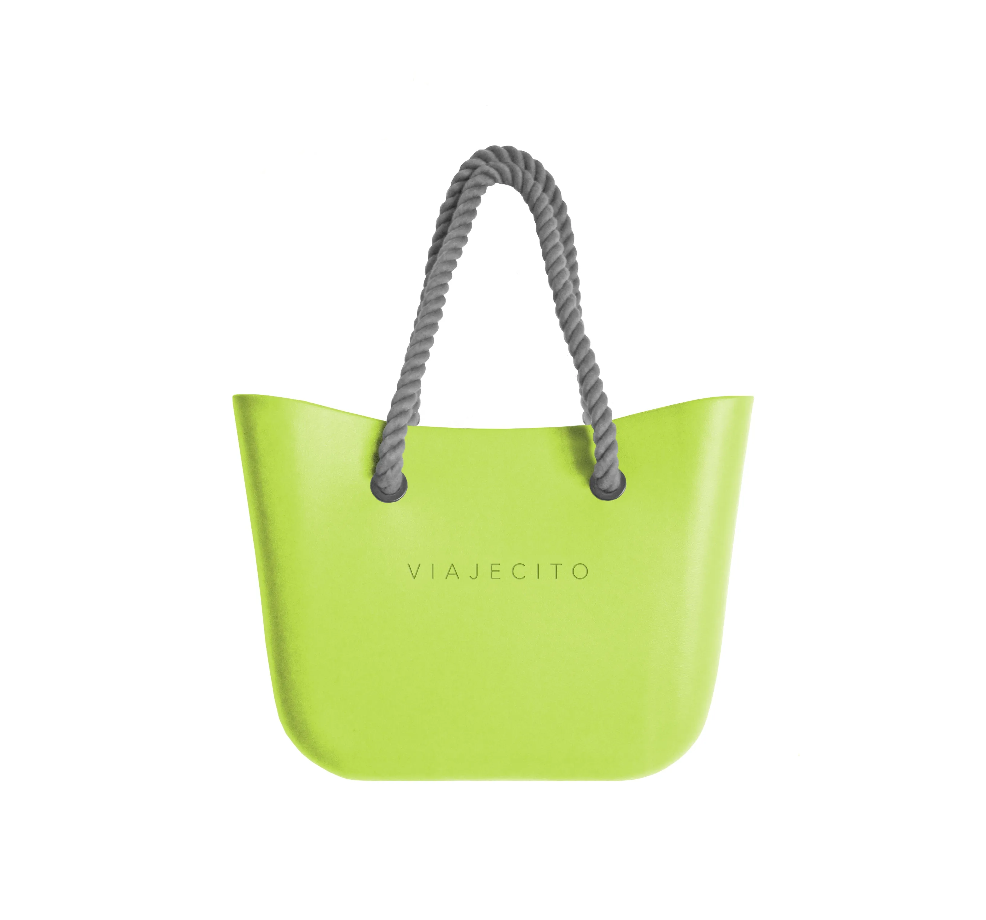 Standard Beach Tote Set - Apple Green with Natural Lining