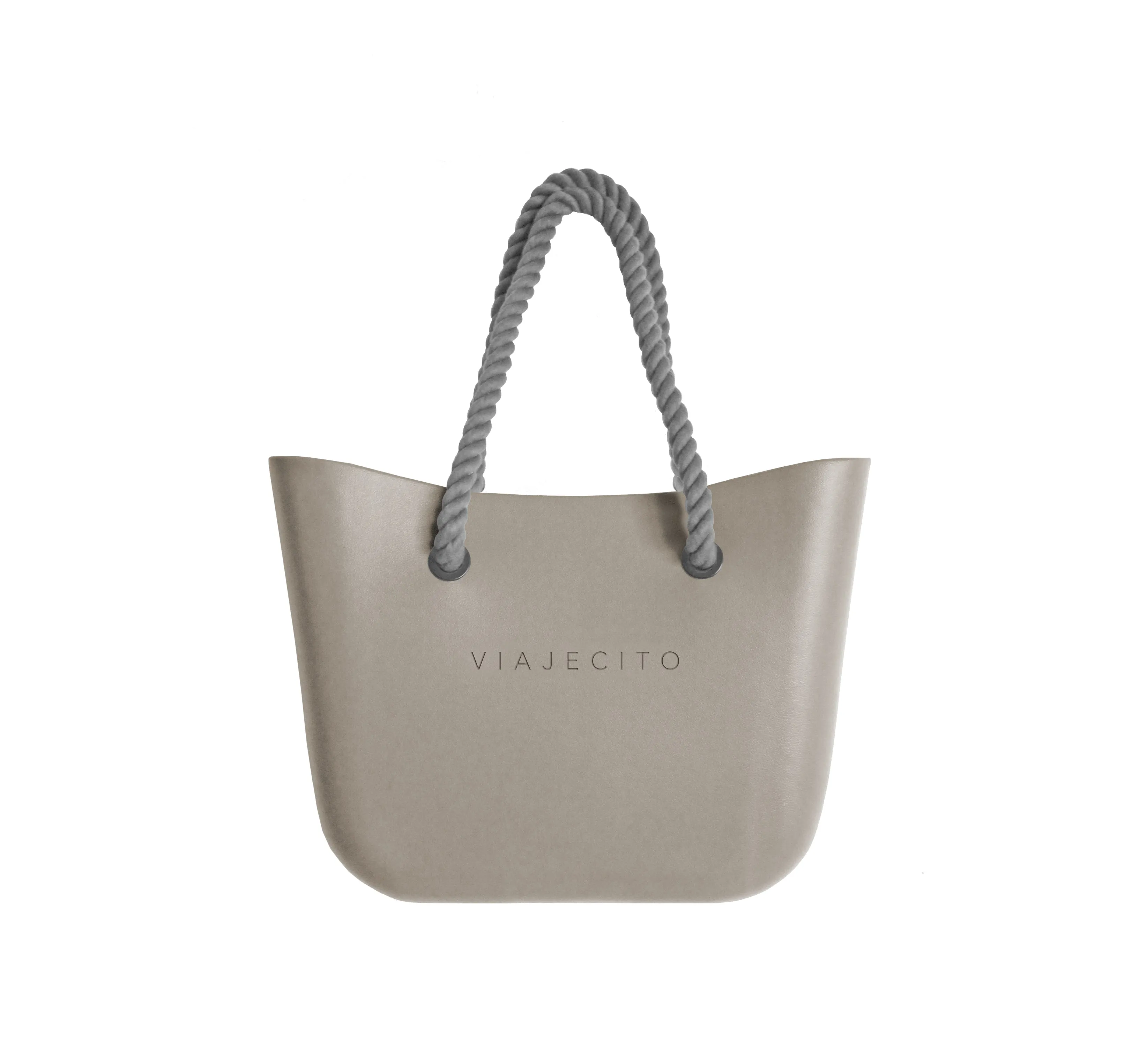 Standard Beach Tote Set - Fog with Natural Lining