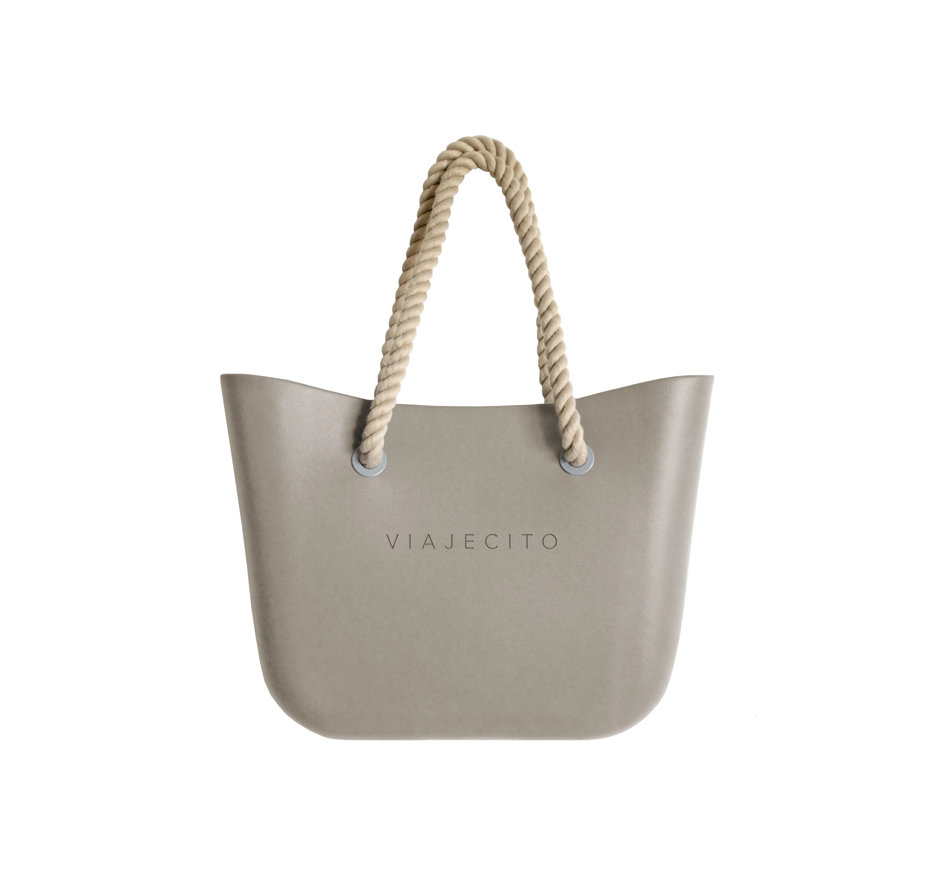 Standard Beach Tote Set - Fog with Natural Lining