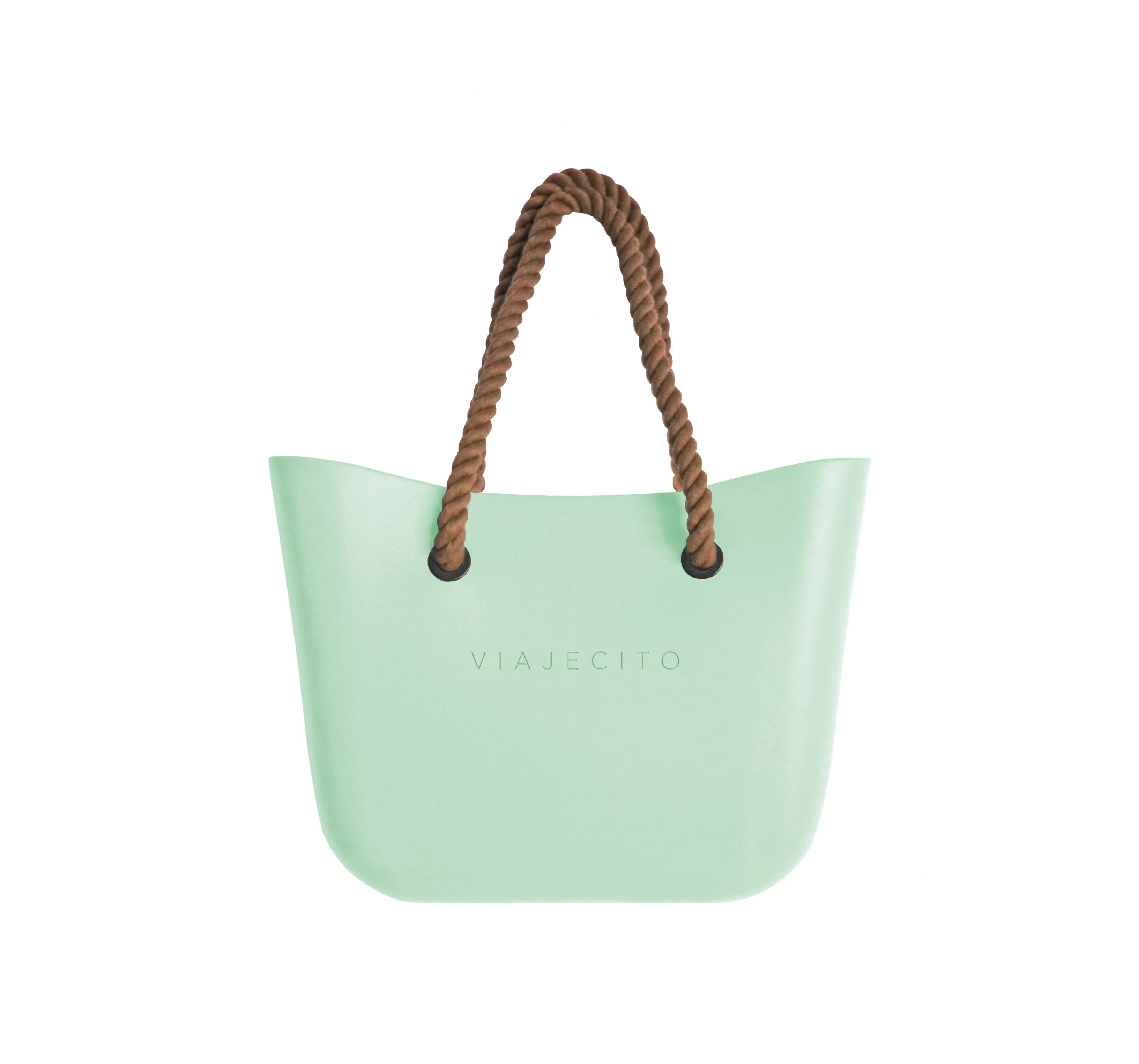 Standard Beach Tote Set - Mint with Natural Lining