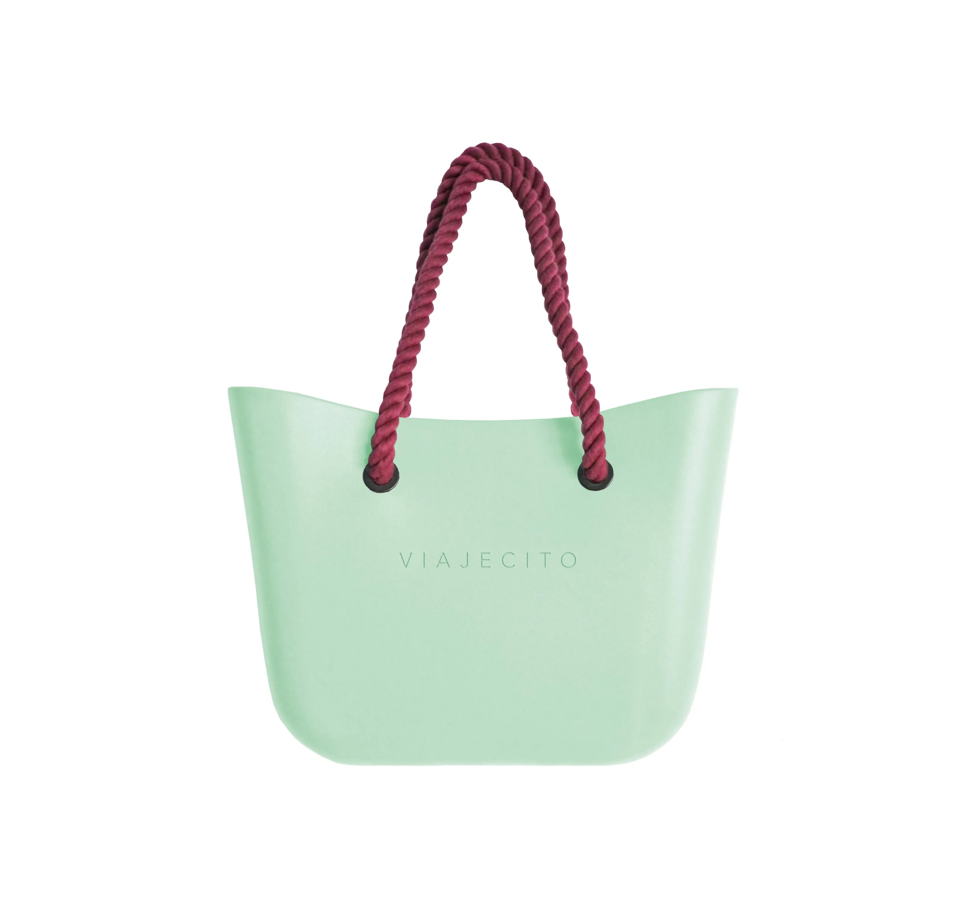 Standard Beach Tote Set - Mint with Natural Lining
