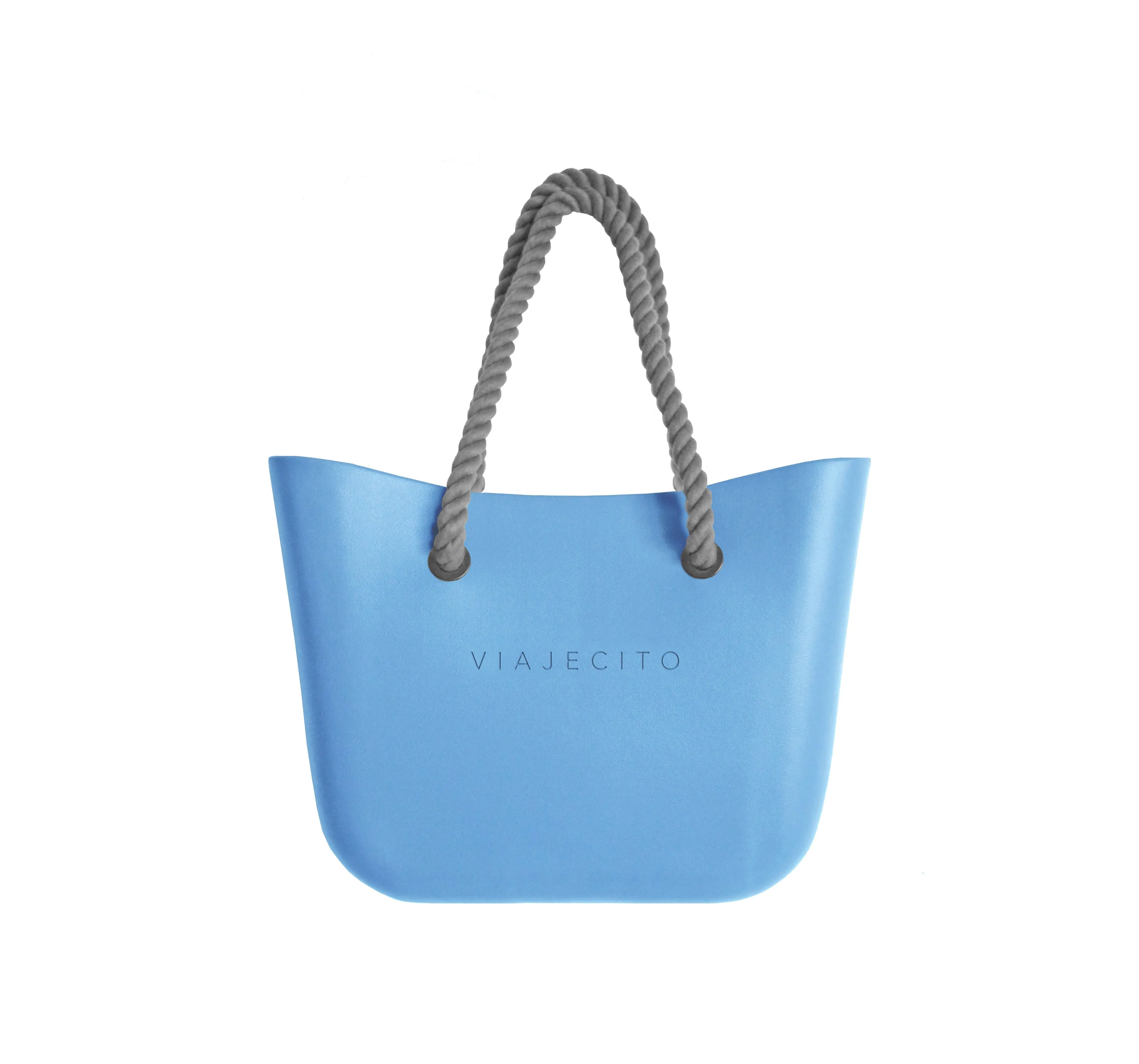Standard Beach Tote Set - Sky Blue with Natural Lining