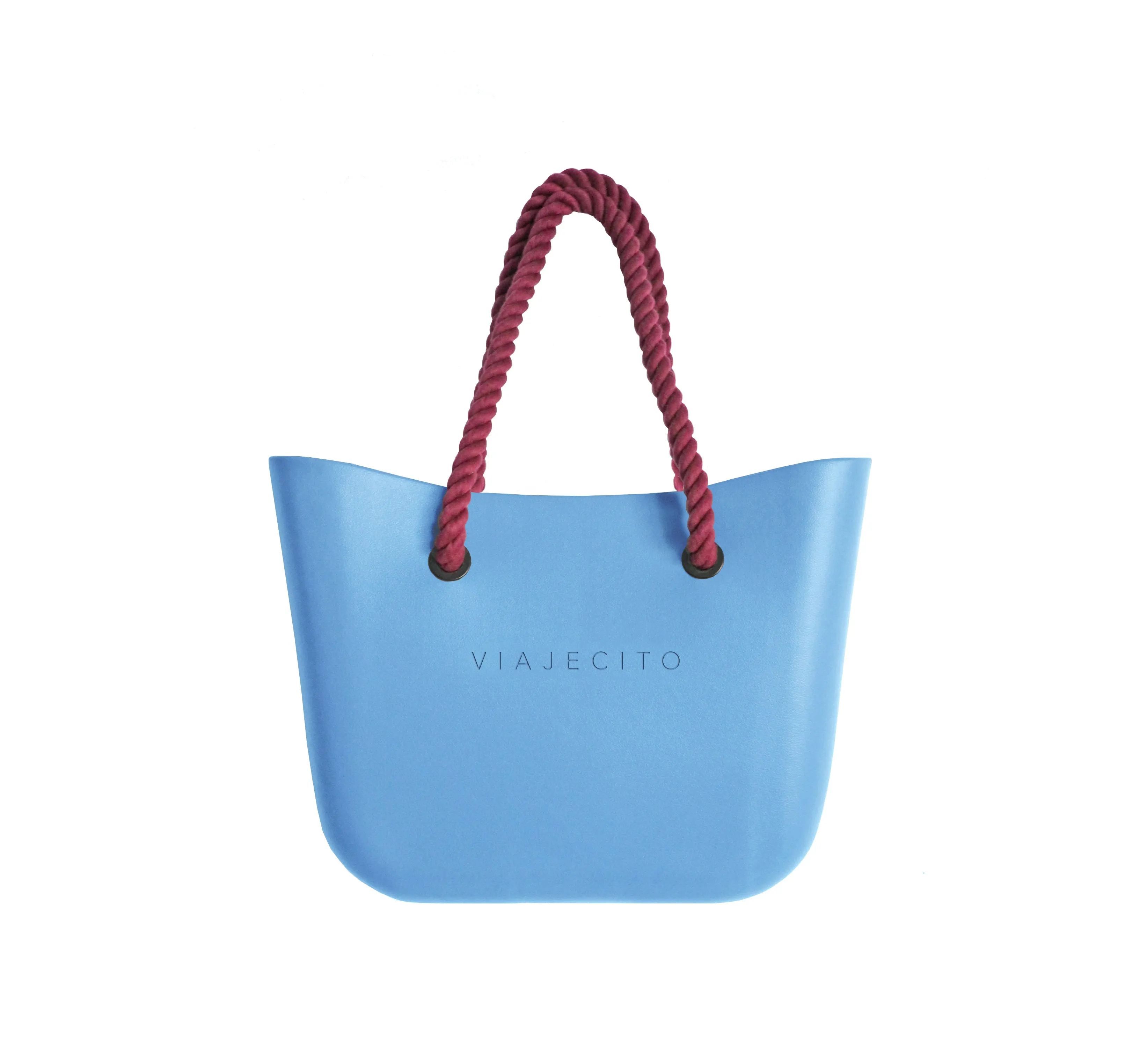 Standard Beach Tote Set - Sky Blue with Natural Lining