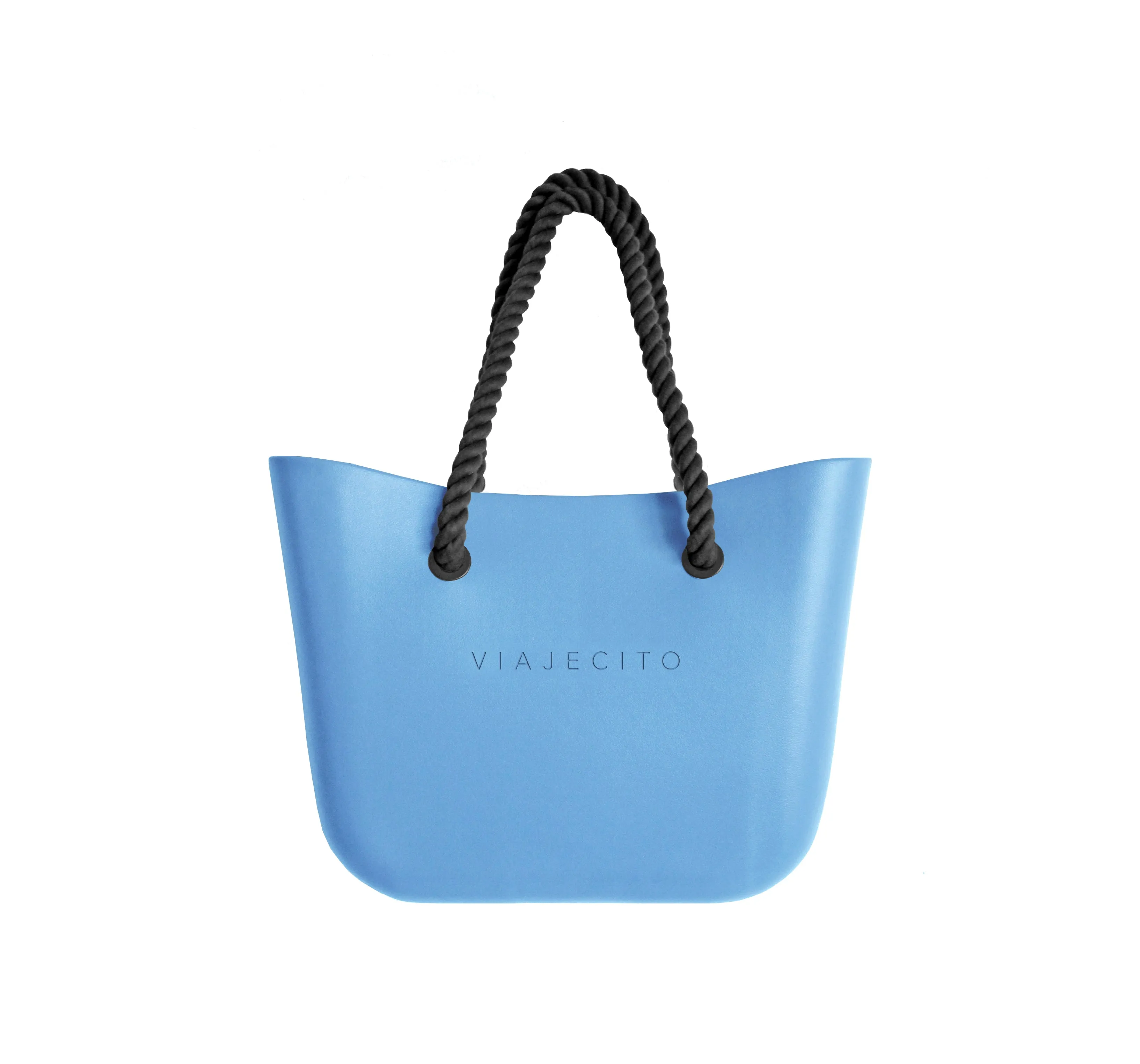 Standard Beach Tote Set - Sky Blue with Natural Lining