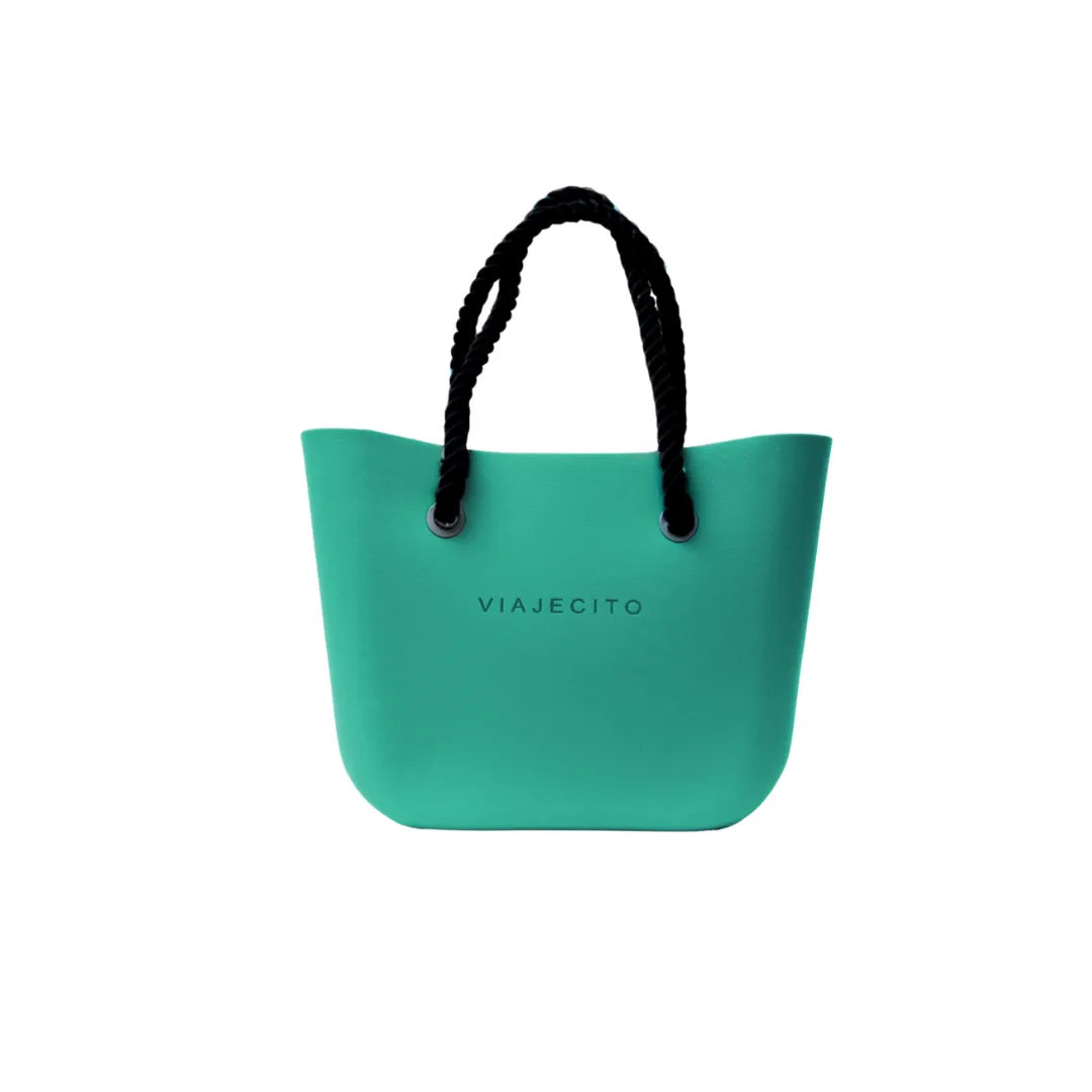 Standard Beach Tote Set - Teal with Natural Lining