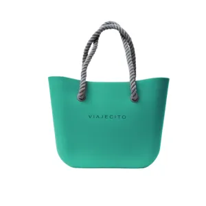 Standard Beach Tote Set - Teal with Natural Lining