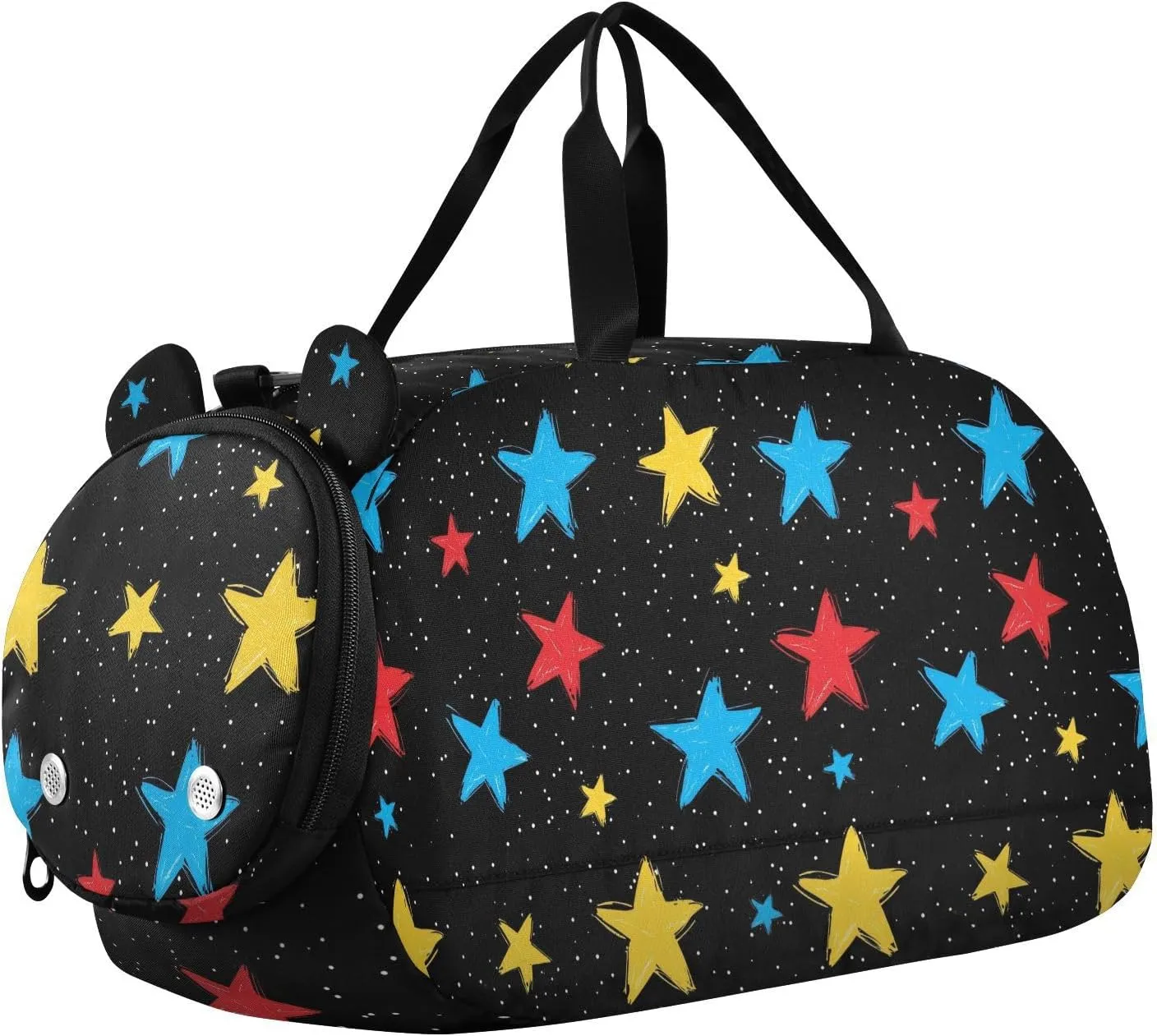 Stars Glittering Handy Drawn Duffel Bag with Shoes Compartment Multifunctional Gymnastics Sports Bag for Boys and Girls bolso viajero