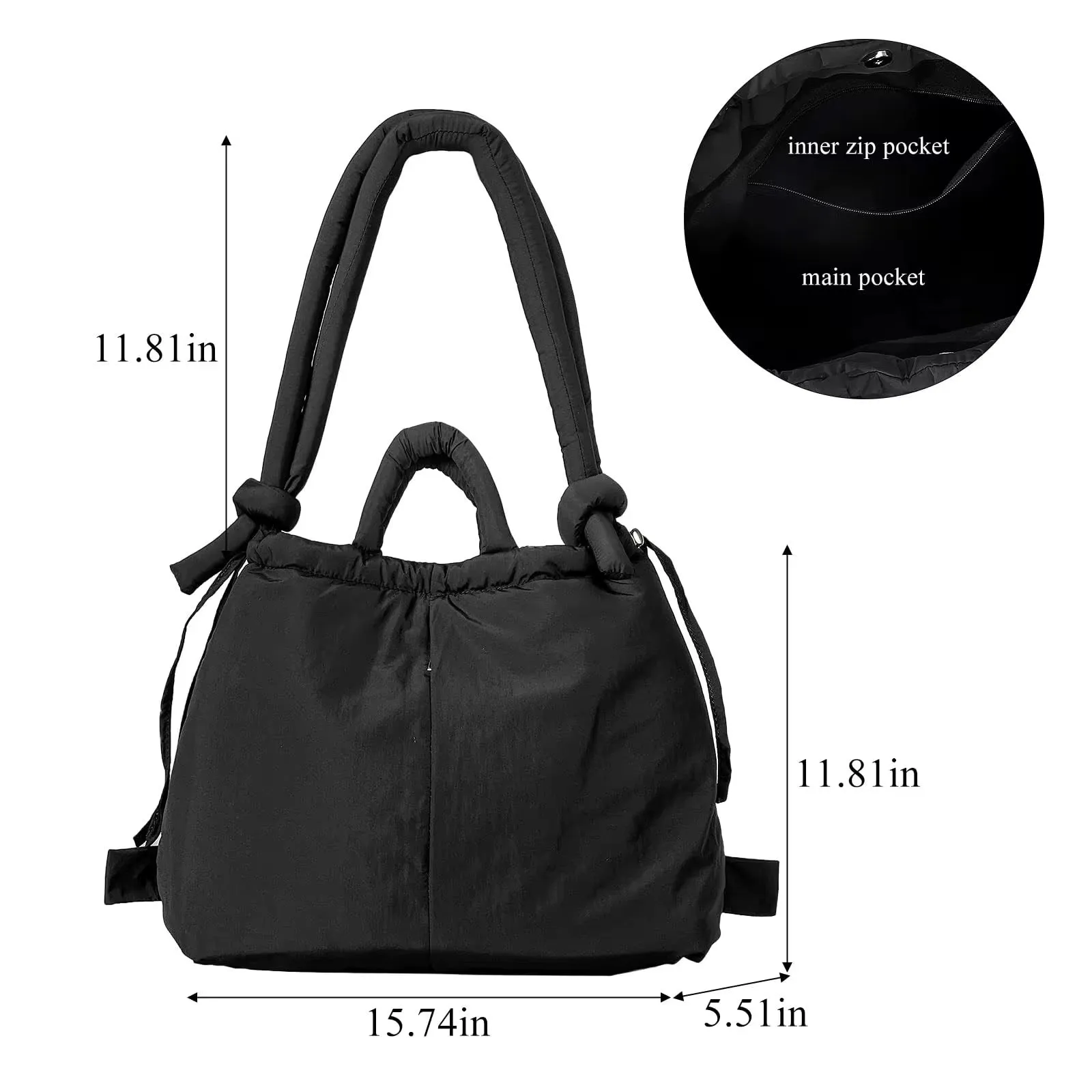 Stevie - Nylon Puff Tote & Backpack - PREORDER 3/8-3/11
