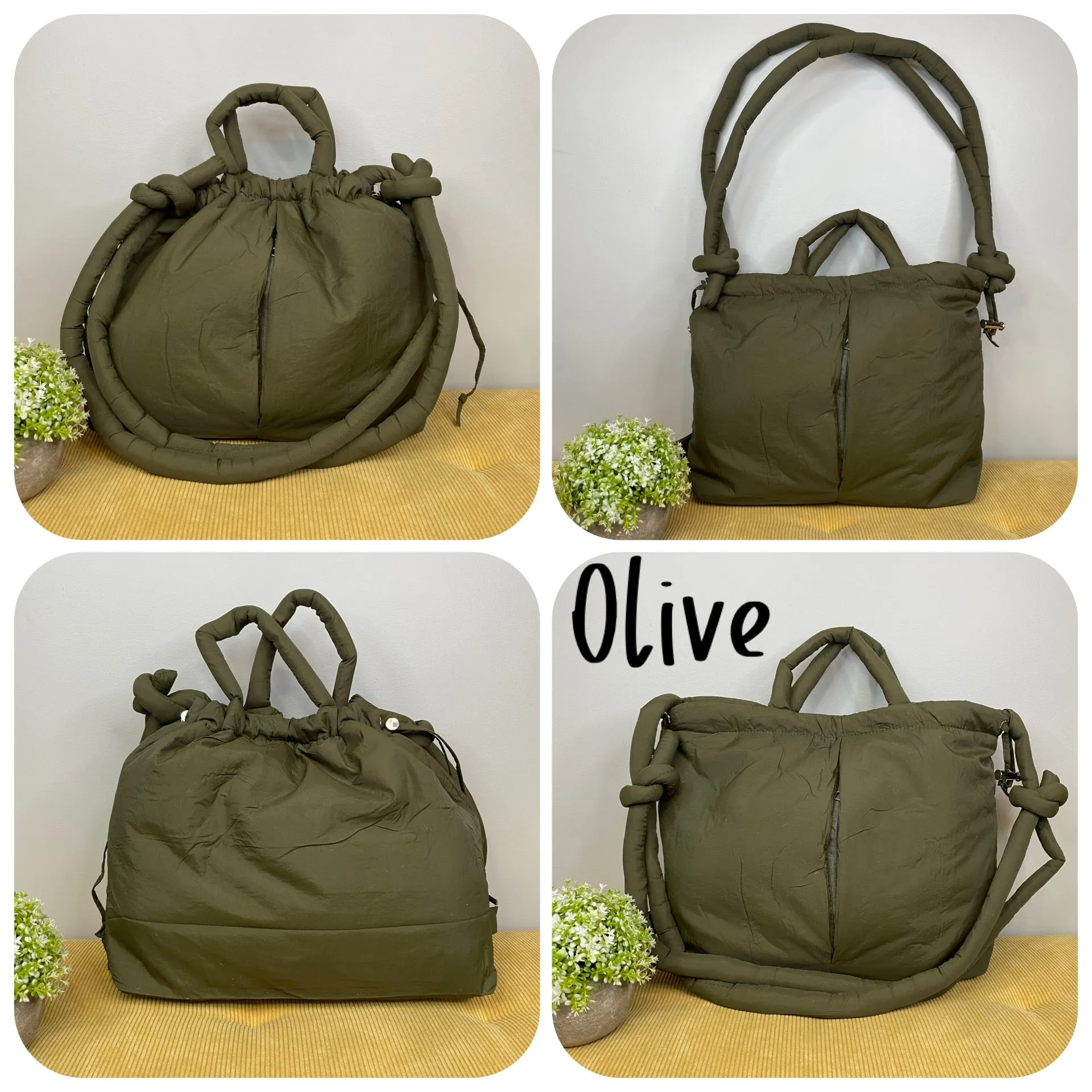 Stevie - Nylon Puff Tote & Backpack - PREORDER 3/8-3/11