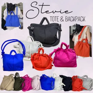 Stevie - Nylon Puff Tote & Backpack - PREORDER 3/8-3/11
