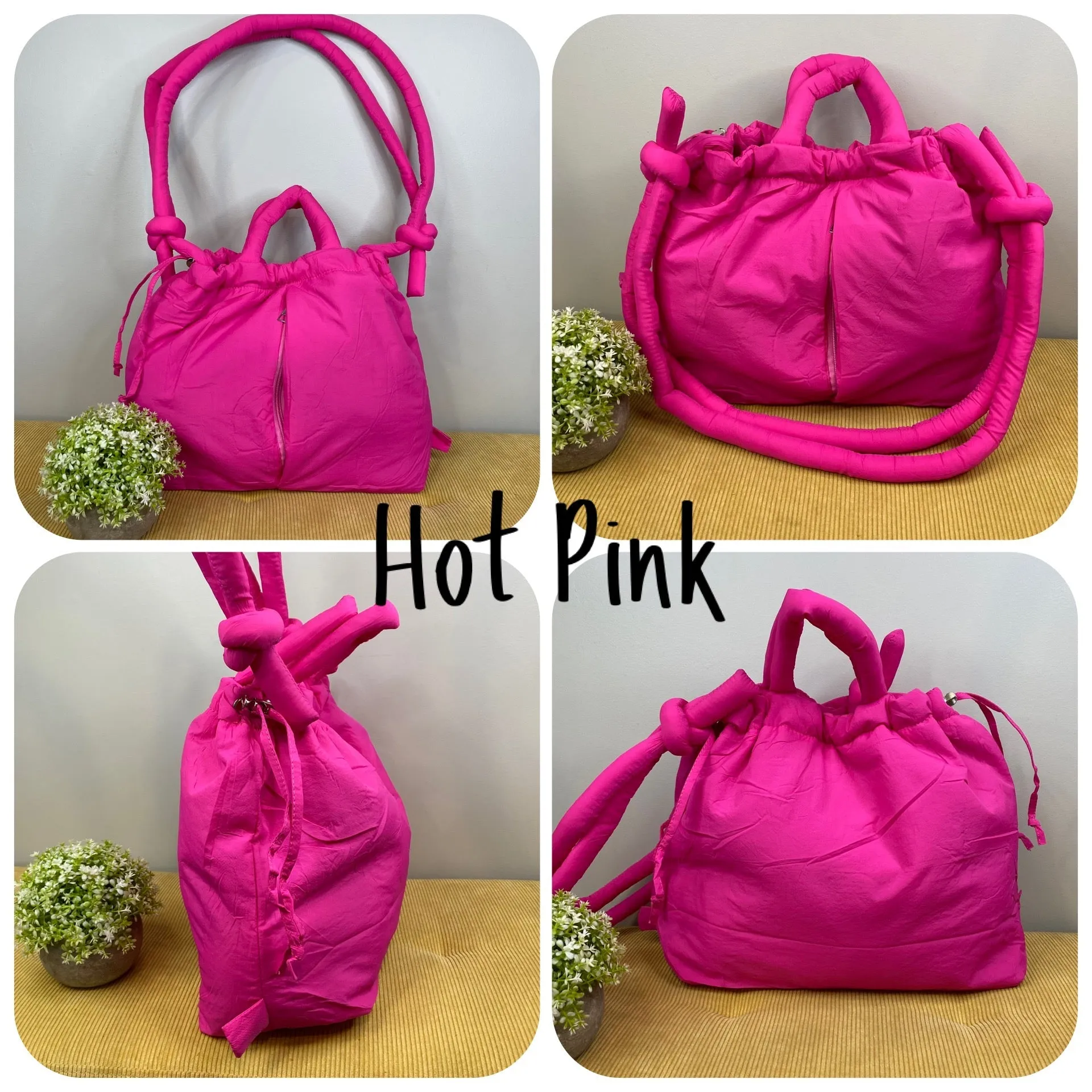 Stevie - Nylon Puff Tote & Backpack