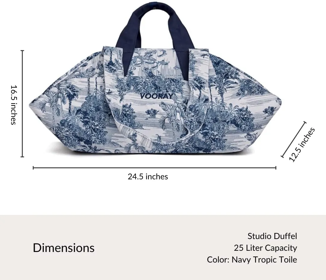 Studio Duffel Navy Tropic Toile