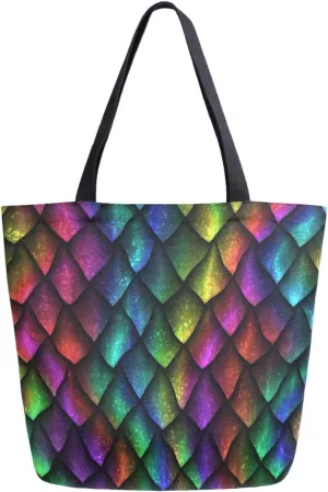 Stylish Cute Pattern Extra Large Shoulder Tote Bag for Beach Travel Weekender Gym Grocery Shopping