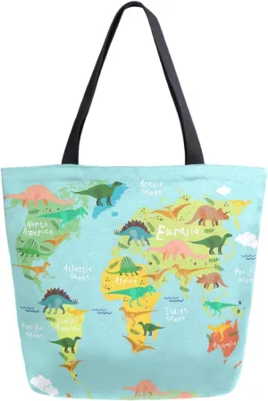 Stylish Cute Pattern Extra Large Shoulder Tote Bag for Beach Travel Weekender Gym Grocery Shopping