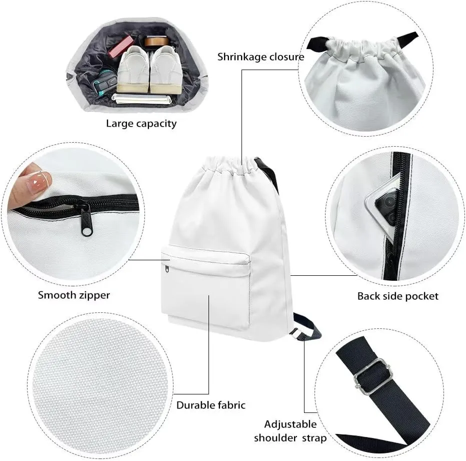 Stylish Gym Bags with Draw Cord Closures Canned Fruits Drawstring Backpack for Women Gym Duffle Bag with Convenient Multi Pockets One Size Fits Most