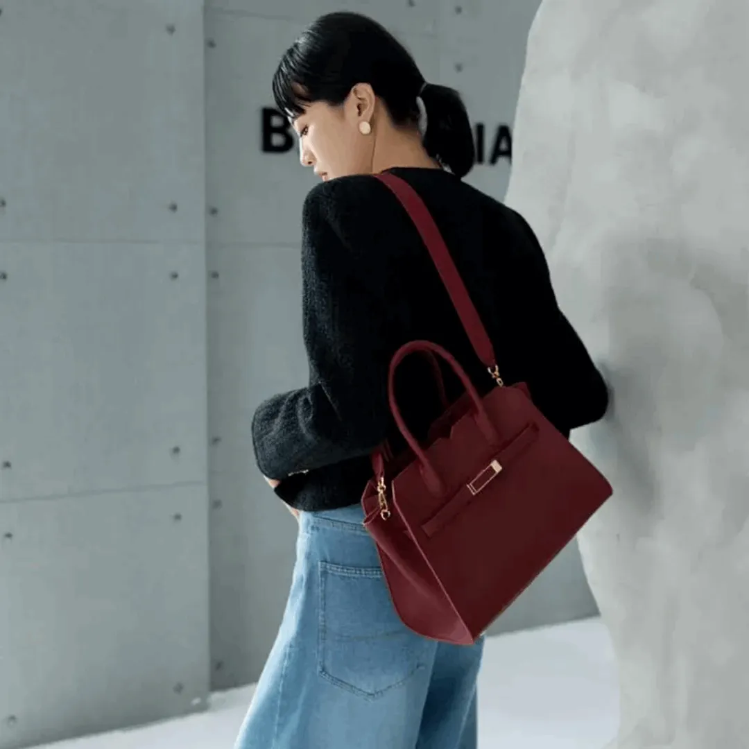 Stylish Large-Capacity Leather Tote – Minimalist Shoulder & Crossbody Shopping Bag