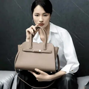 Stylish Large-Capacity Leather Tote – Minimalist Shoulder & Crossbody Shopping Bag