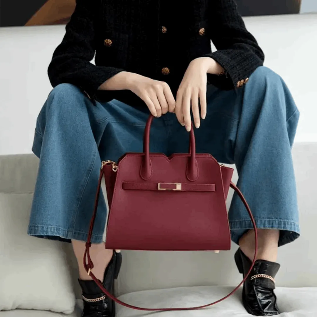 Stylish Large-Capacity Leather Tote – Minimalist Shoulder & Crossbody Shopping Bag