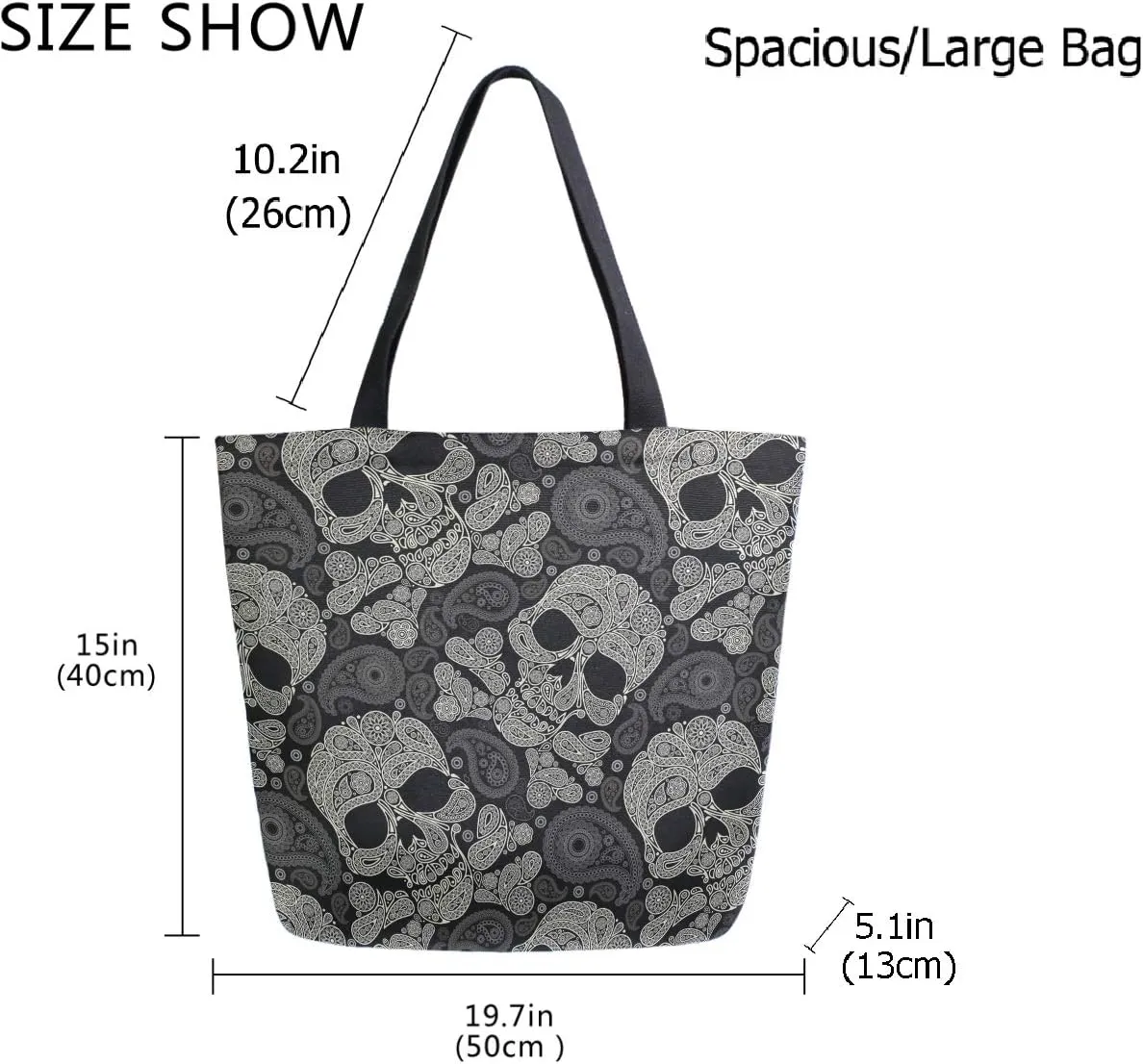 Stylish Print Extra Large Shoulder Tote Bag for Beach Travel Weekender Gym Grocery Shopping…
