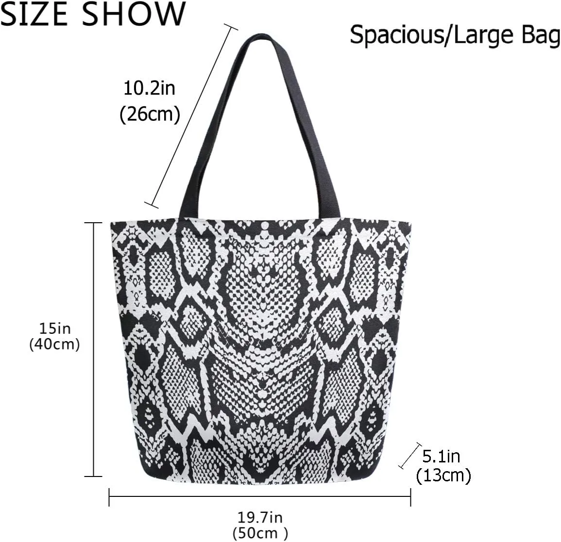 Stylish Print Extra Large Shoulder Tote Bag for Beach Travel Weekender Gym Grocery Shopping…