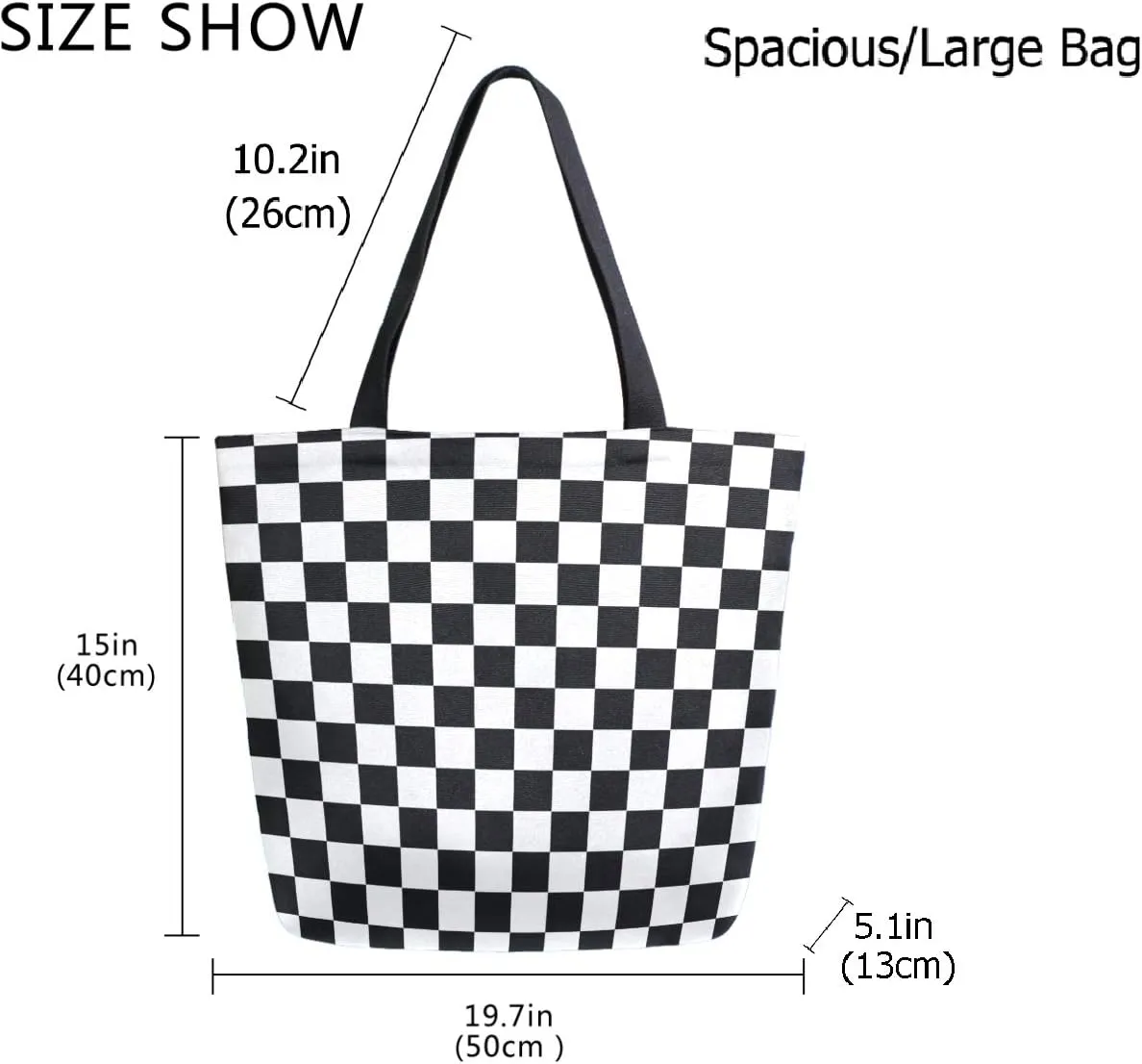 Stylish Print Extra Large Shoulder Tote Bag for Beach Travel Weekender Gym Grocery Shopping